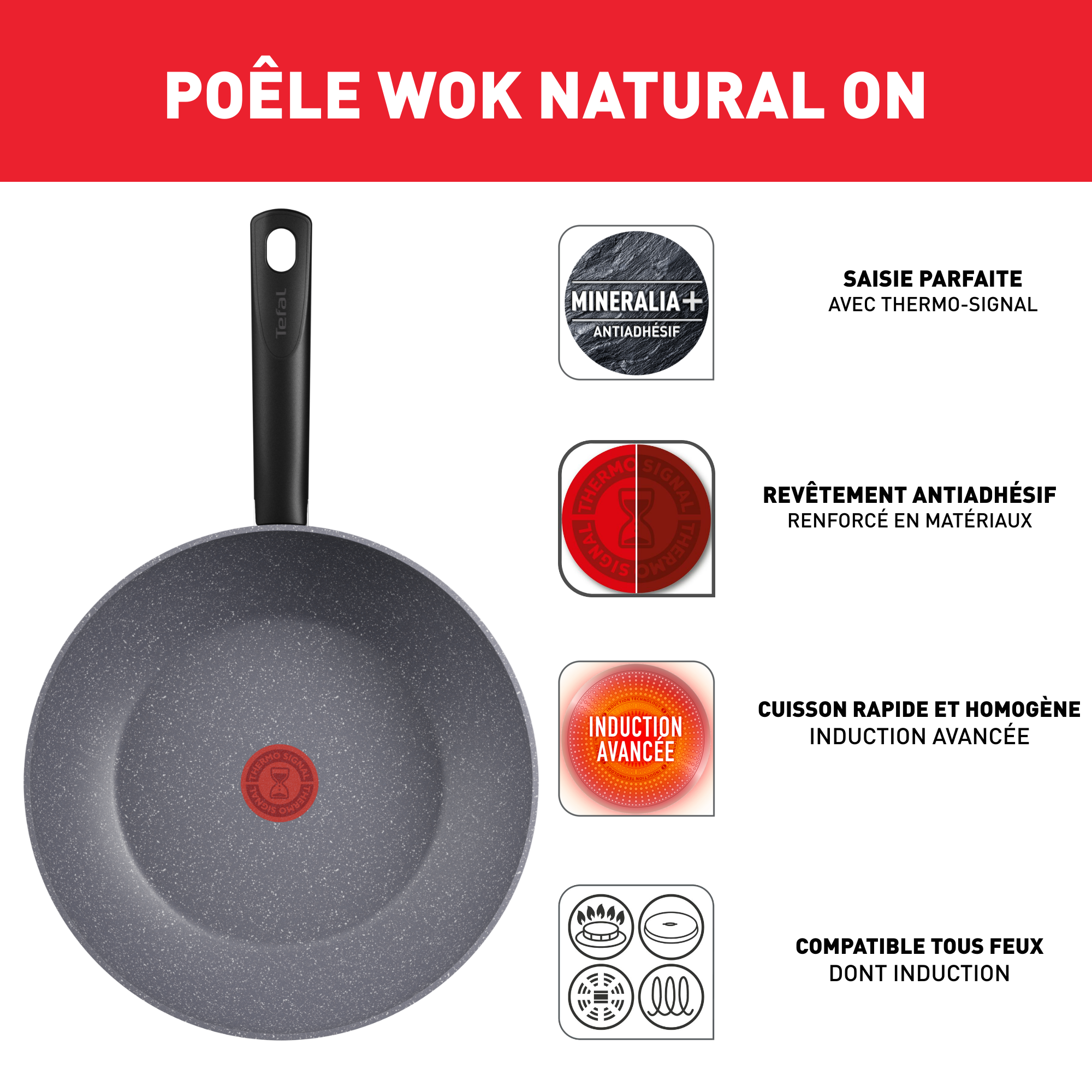 Natural on poêle wok 28cm