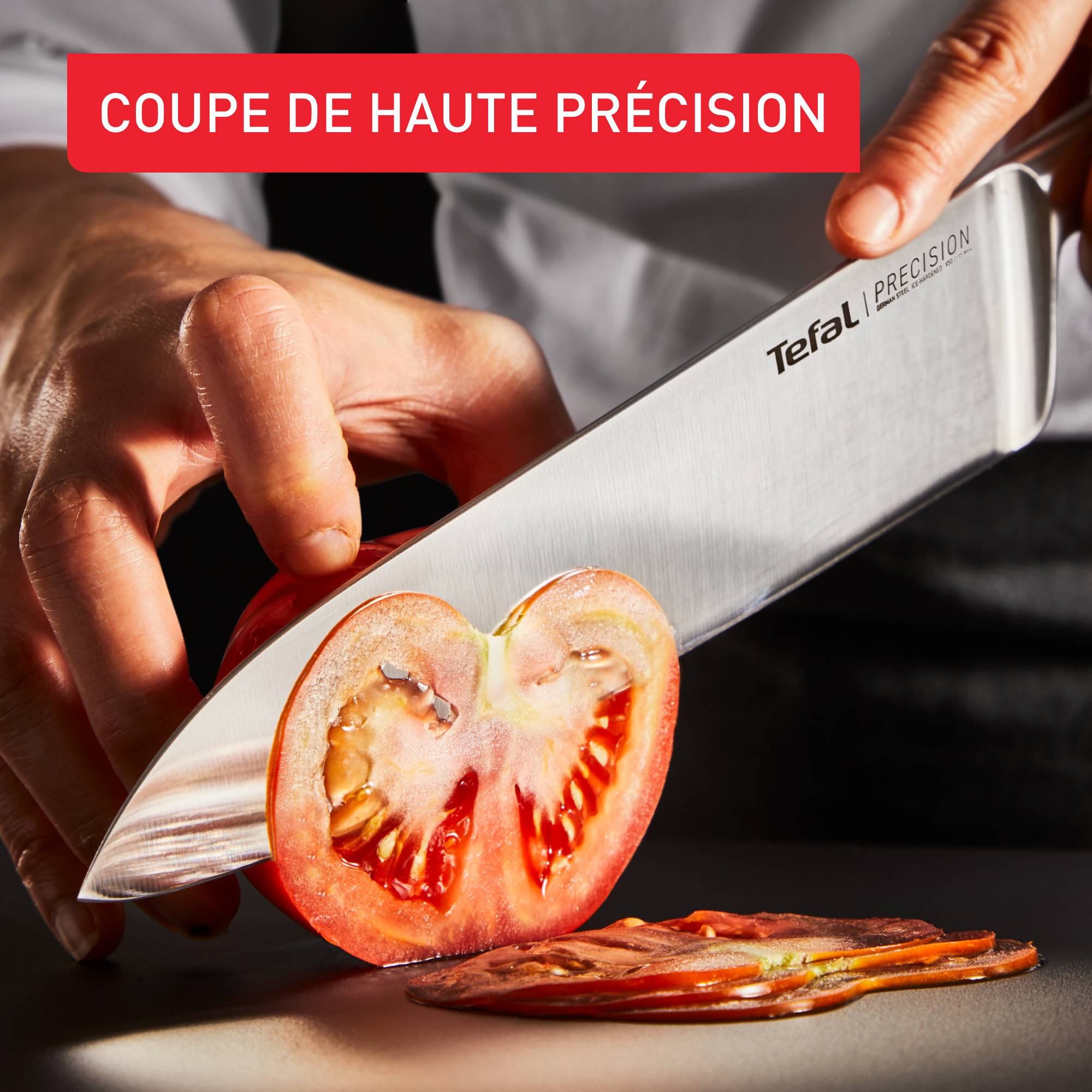 Precision Lot de 3 Couteaux Chef 15 cm, Office 12 cm, et A éplucher 9 cm