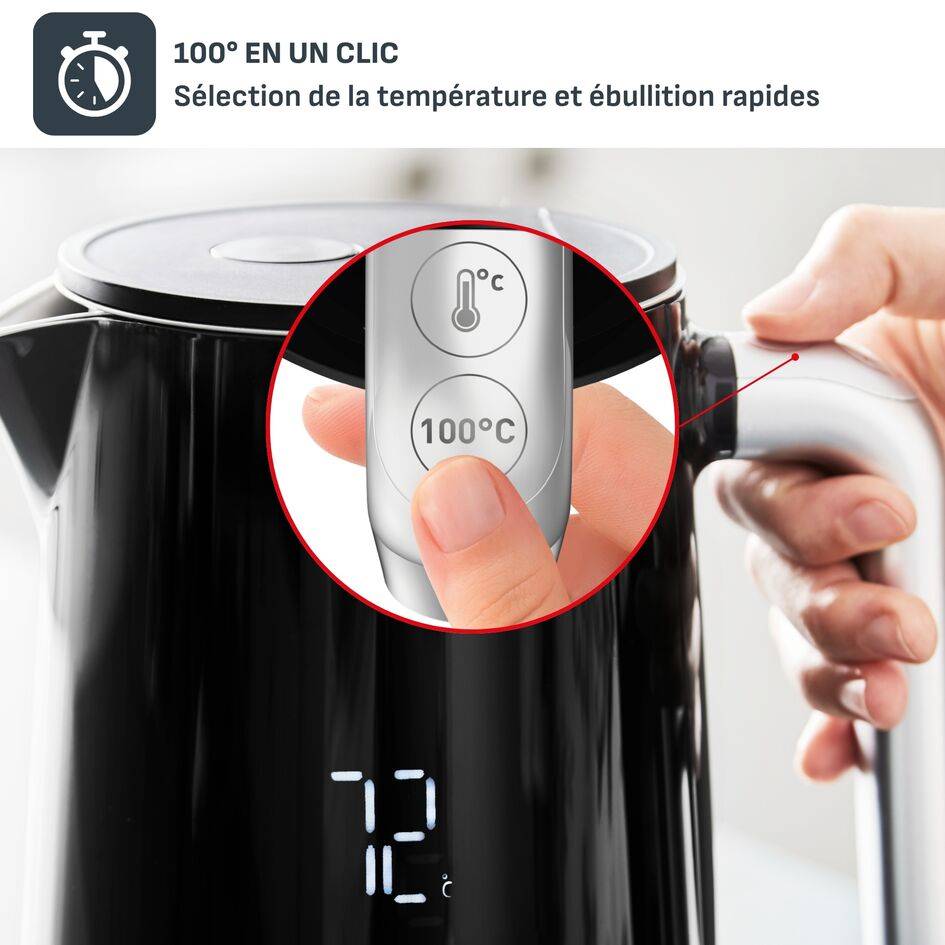 Smart'n Light, Bouilloire électrique, 1.7 L, 5 températures, Maintien au chaud