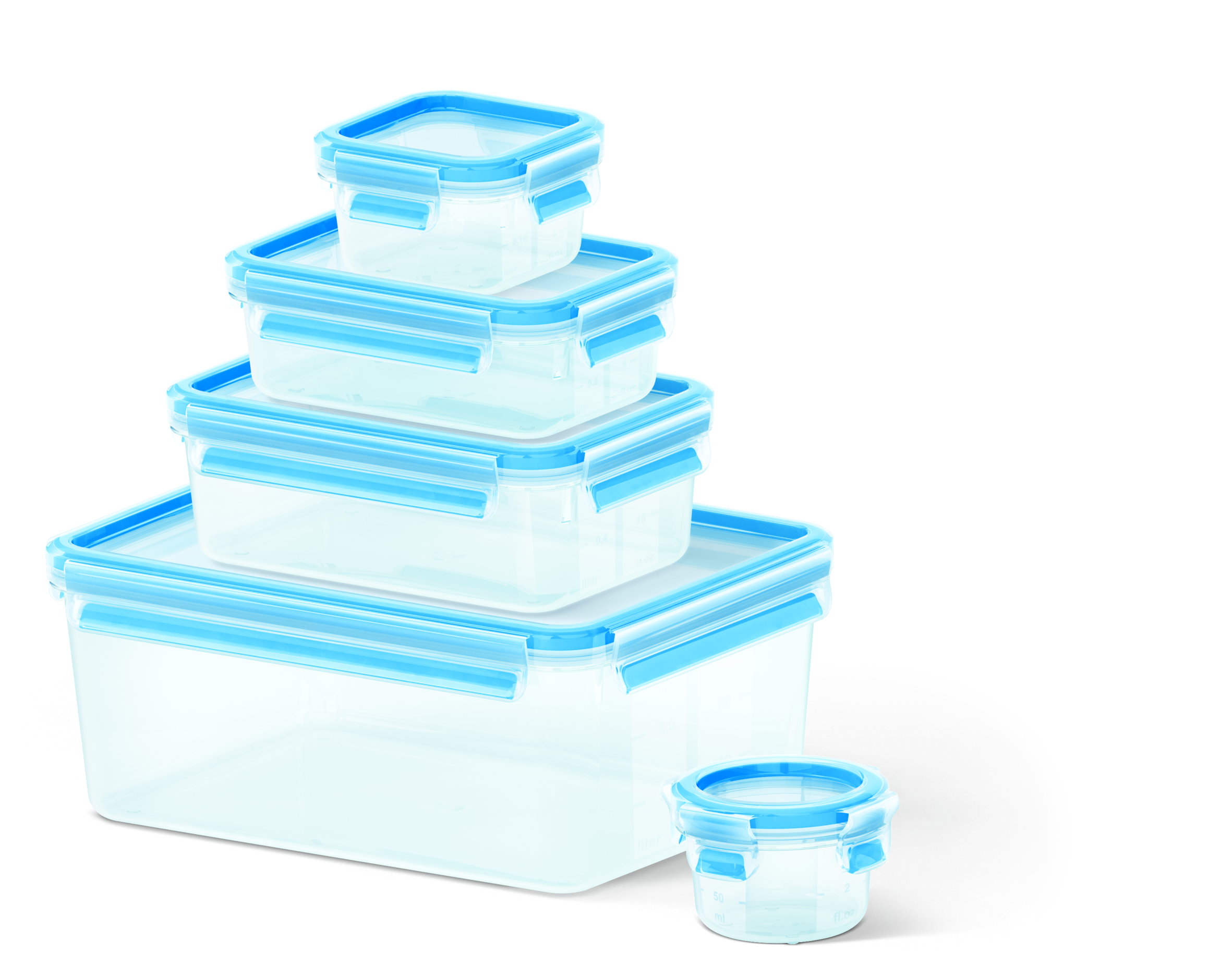 MASTERSEAL FRESH Lot de 5 boîtes de conservation alimentaire