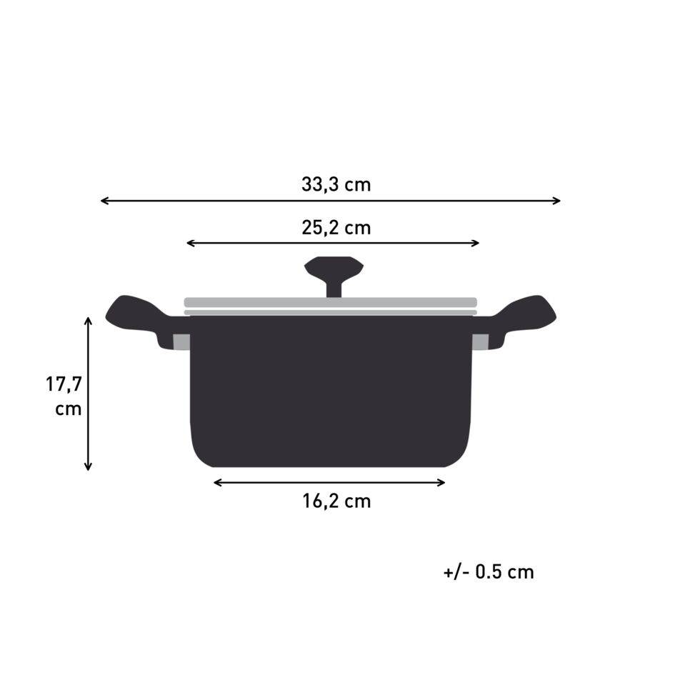 Air cocotte 24 cm fonte aluminium anthracite