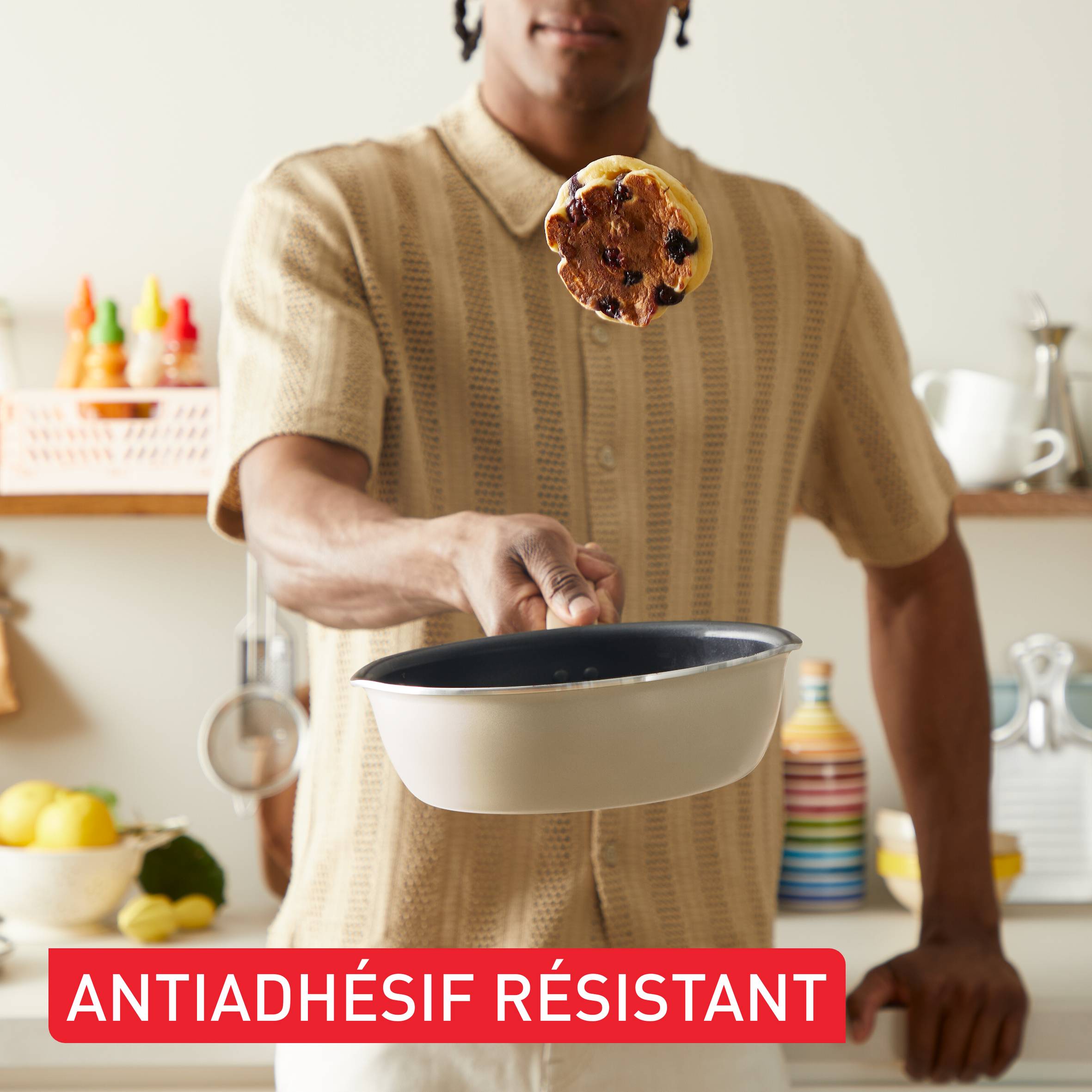 One Pick Pot, Poêle profonde 22 cm, Antiadhésif résistant, Becs verseurs, Induction