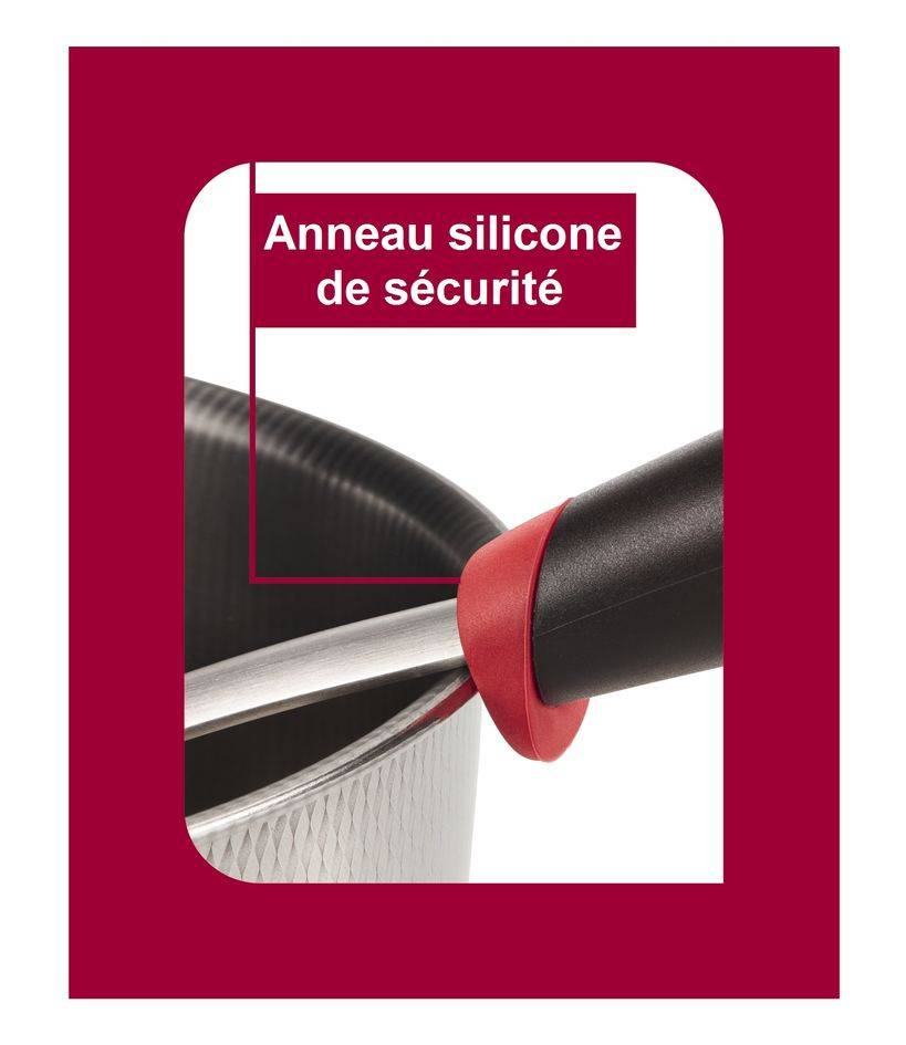TEFAL INGENIO Spatule à fente, Bague de sécurité silicone, Sans BPA, Résiste jus