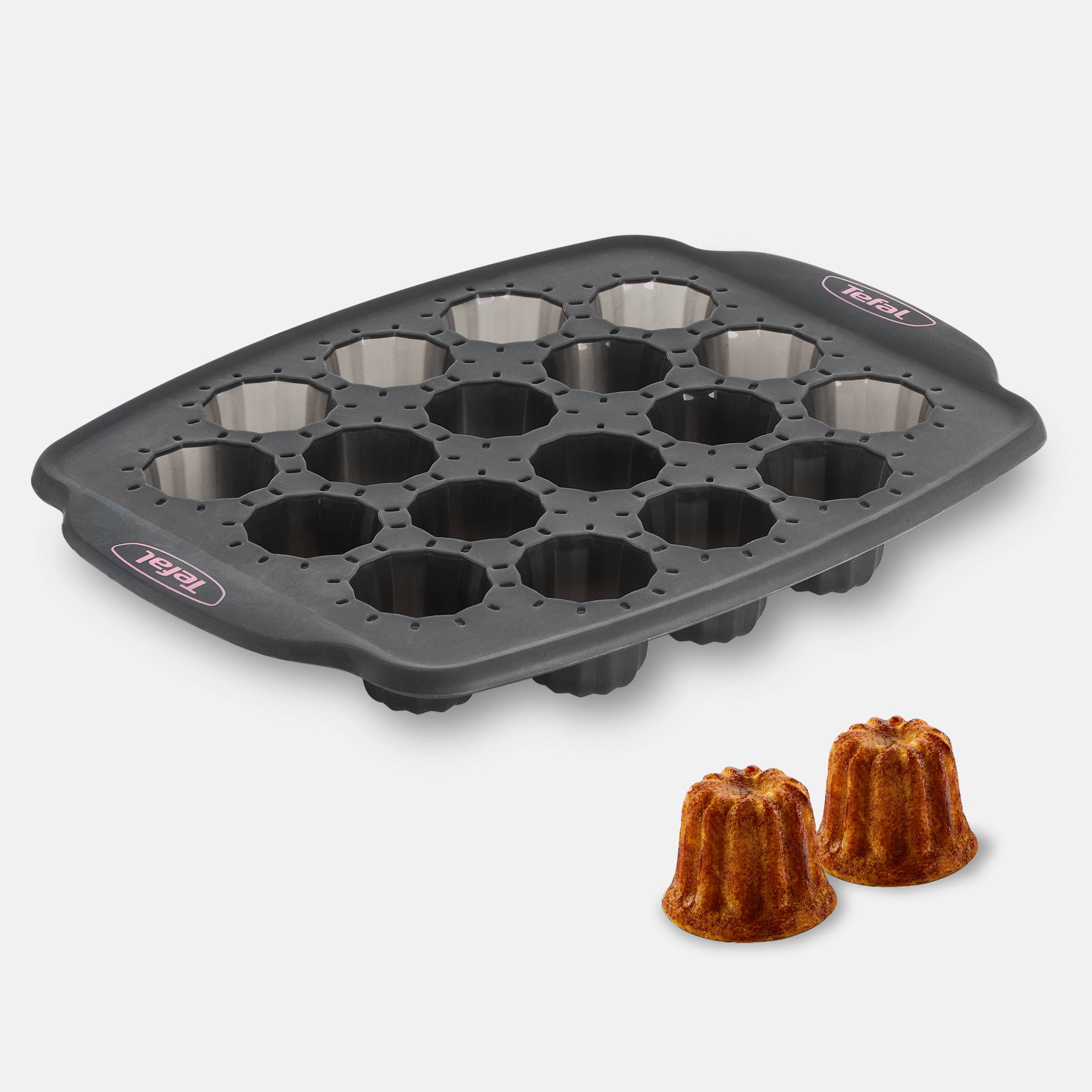 Crispybake moule 18 mini cannelés silicone 29x21cm