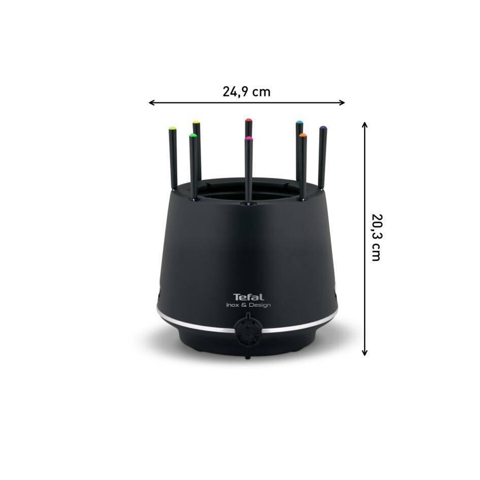 Thermorespect Inox & Design, Appareil à fondue, Antiadhésif, 8 personnes, Paroi isolante