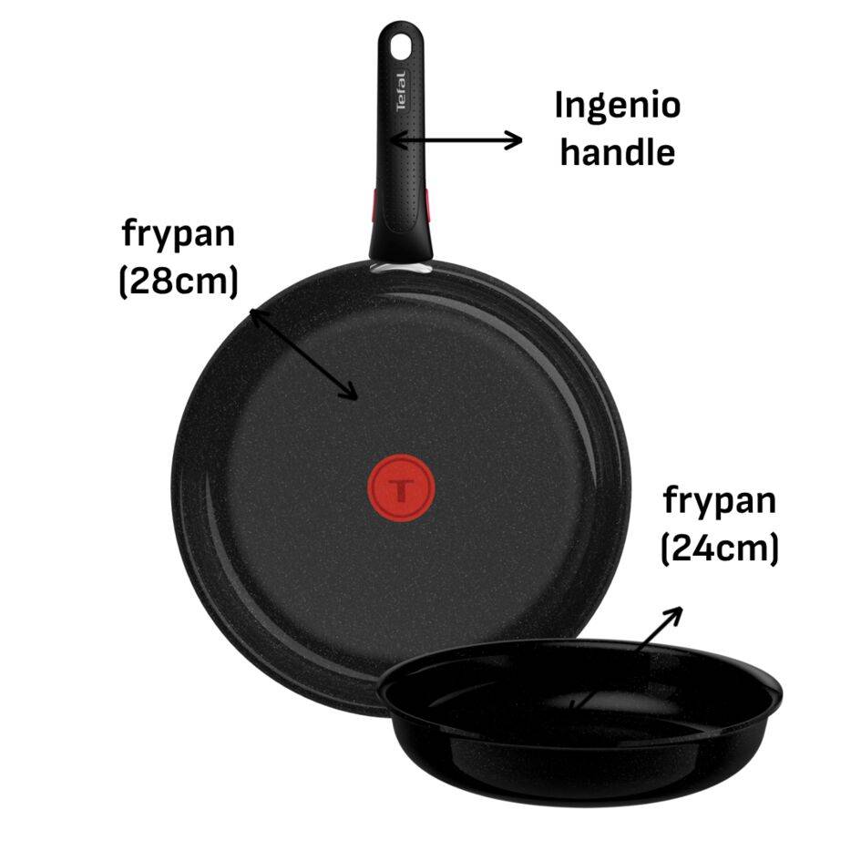 Ingenio Excellence Ceramic, Batterie de cuisine 3&nbsp;pièces, Empilable, Revêtement céramique