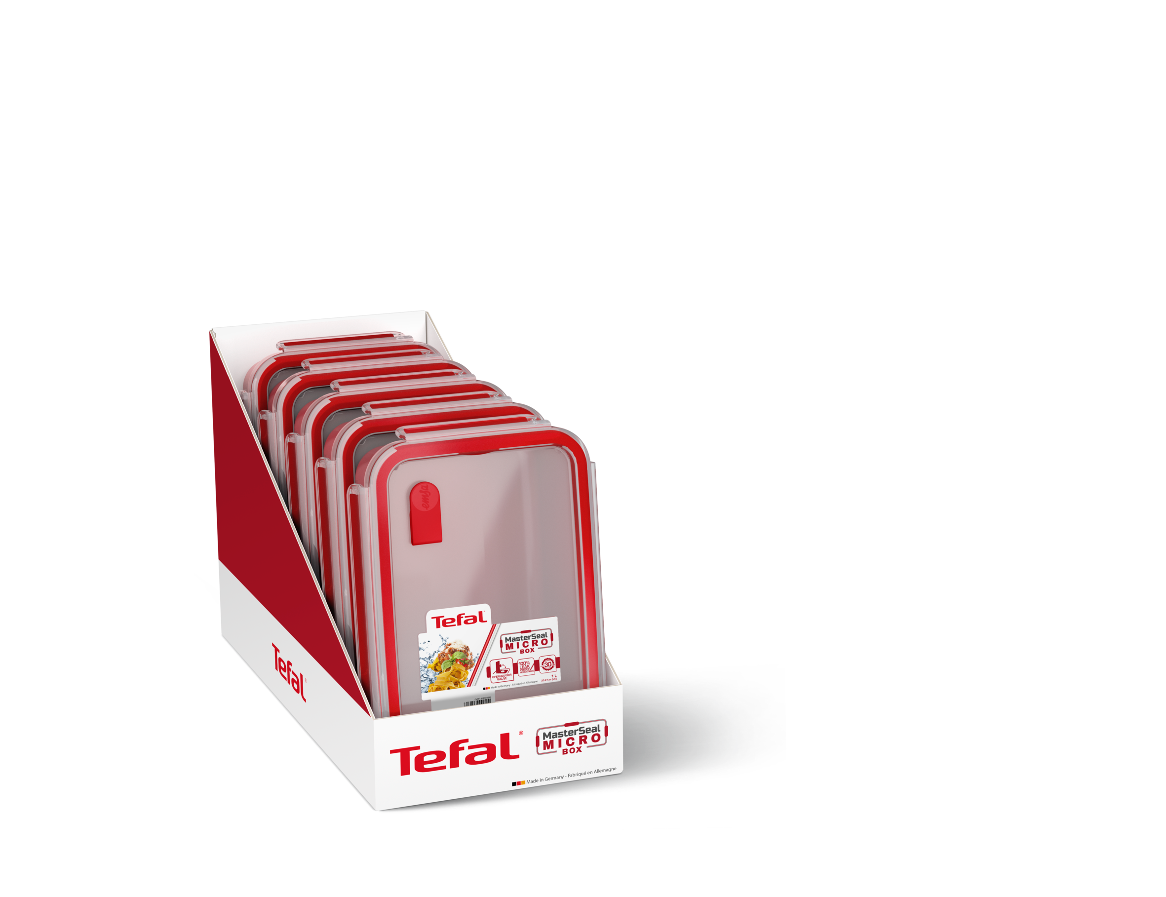 MASTERSEAL MICRO Rouge Boîte de conservation alimentaire 1 L