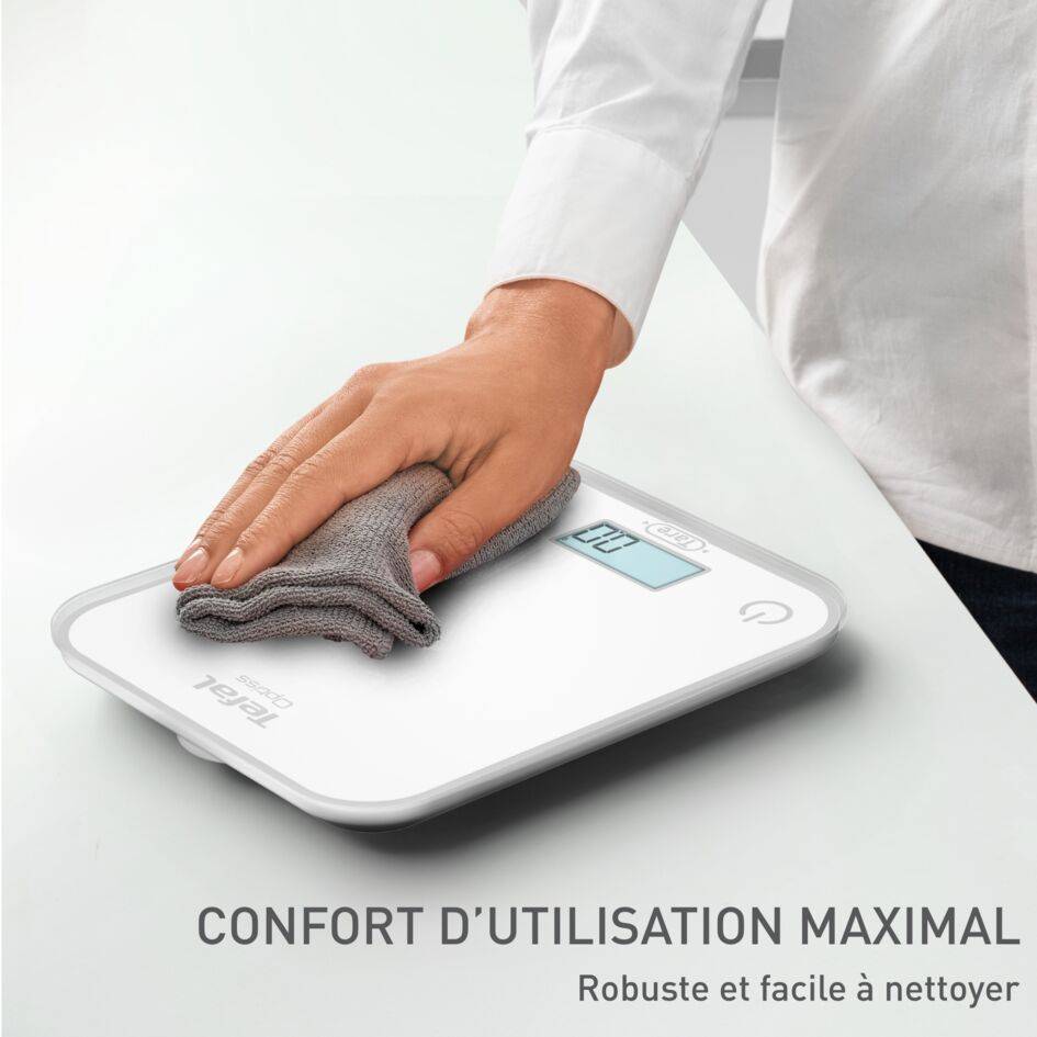 Optiss, Balance de cuisine électronique, jusqu'à 5 Kg, Blanche