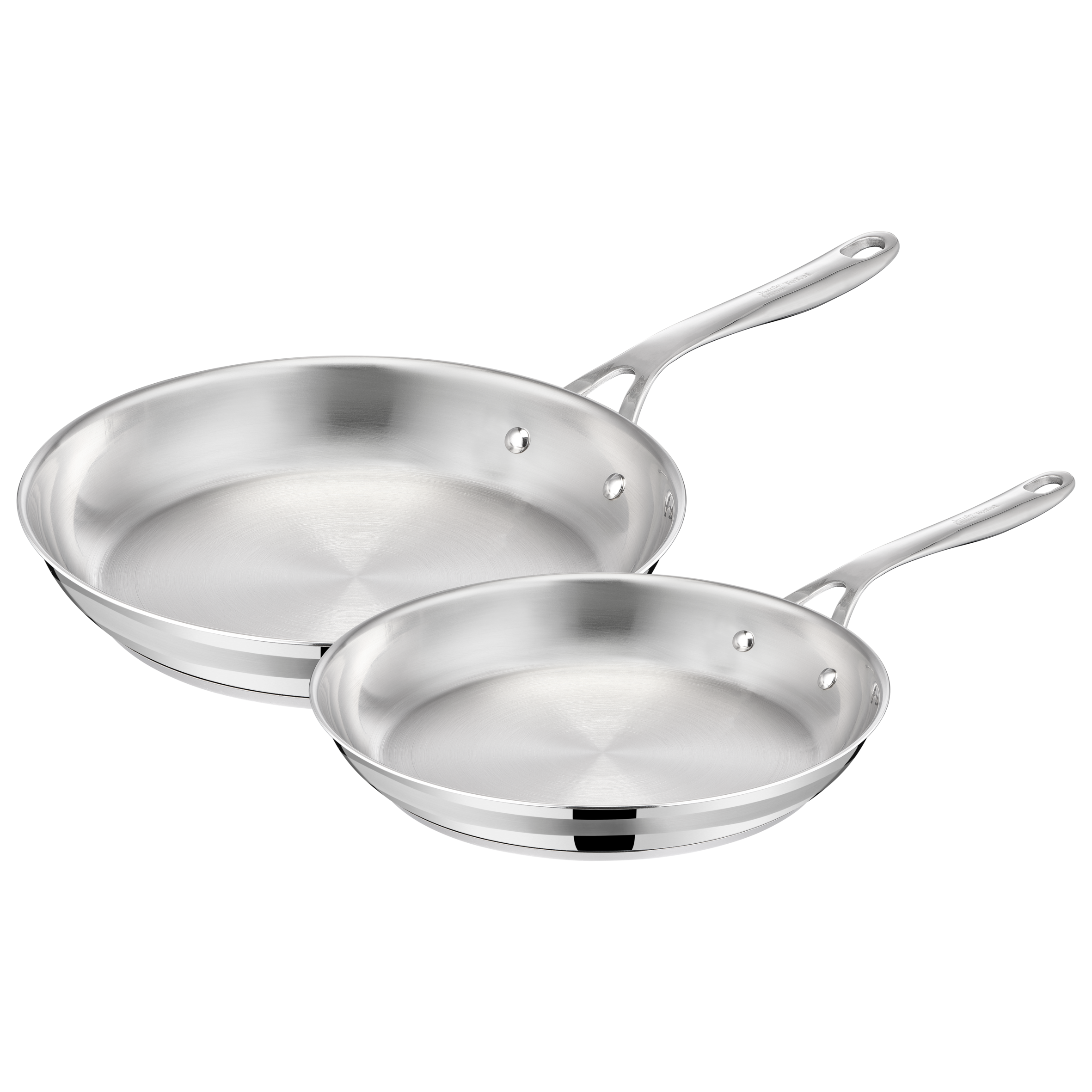 Jamie Oliver by Tefal Cook Smart, Poêles 24/28 cm, Acier inoxydable sans revêtement