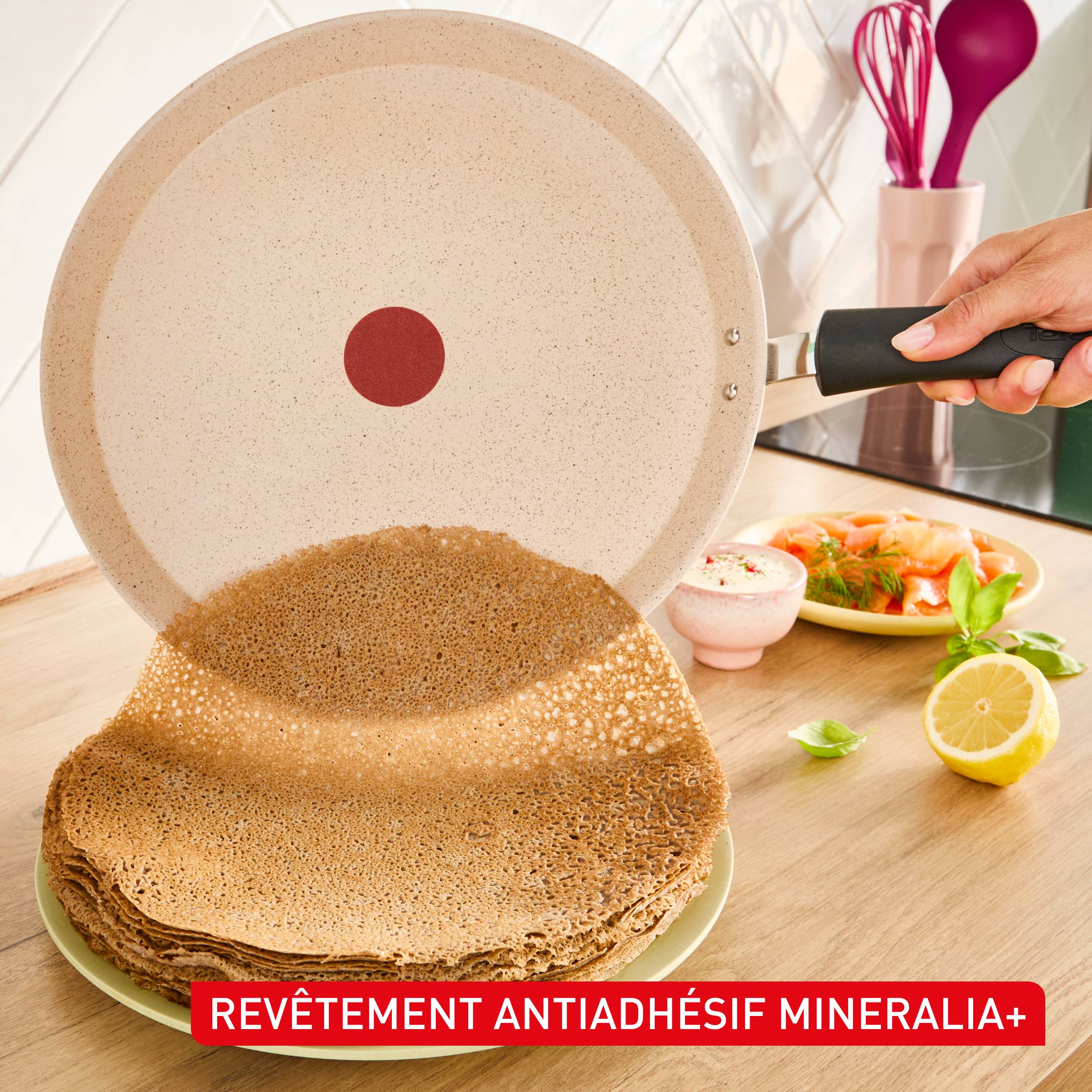 Chandeleur&nbsp;2026, Poêle à crêpes 32&nbsp;cm, Revêtement antiadhésif, Cuisson homogène