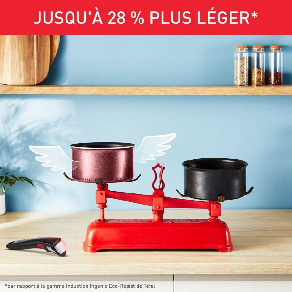 Ingenio Simply Cook, Antiadhésif, Batterie de cuisine 9&nbsp;p, Induction, Légèreté