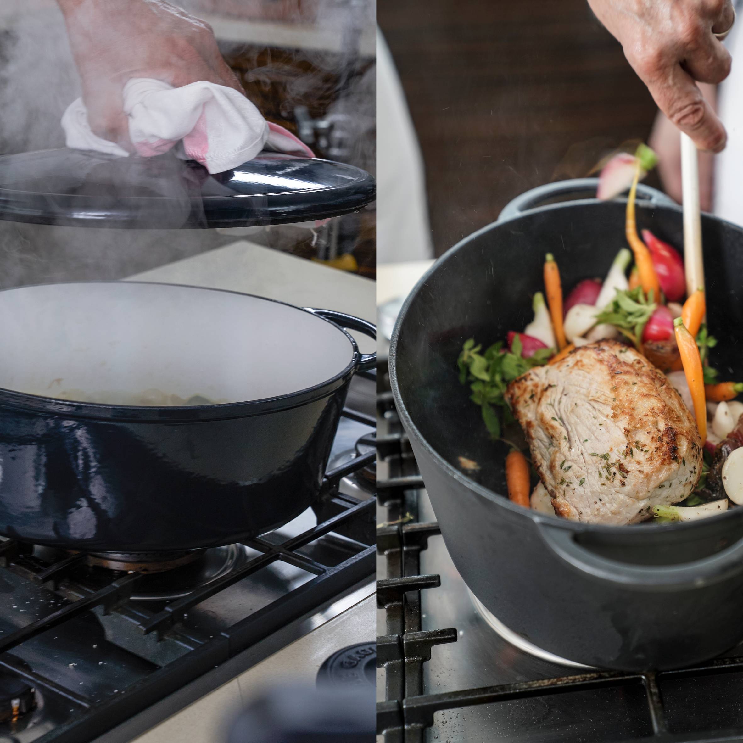 Pierre Gagnaire heritage cocotte fonte d'acier ovale 34x26cm / 7,2l