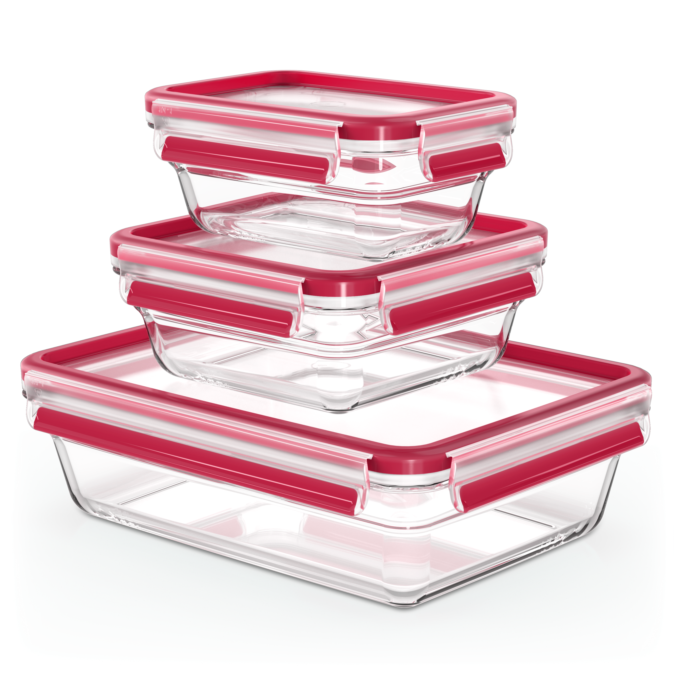 MASTERSEAL GLASS  Set 3 boîtes 0,45L / 0,8L / 2L