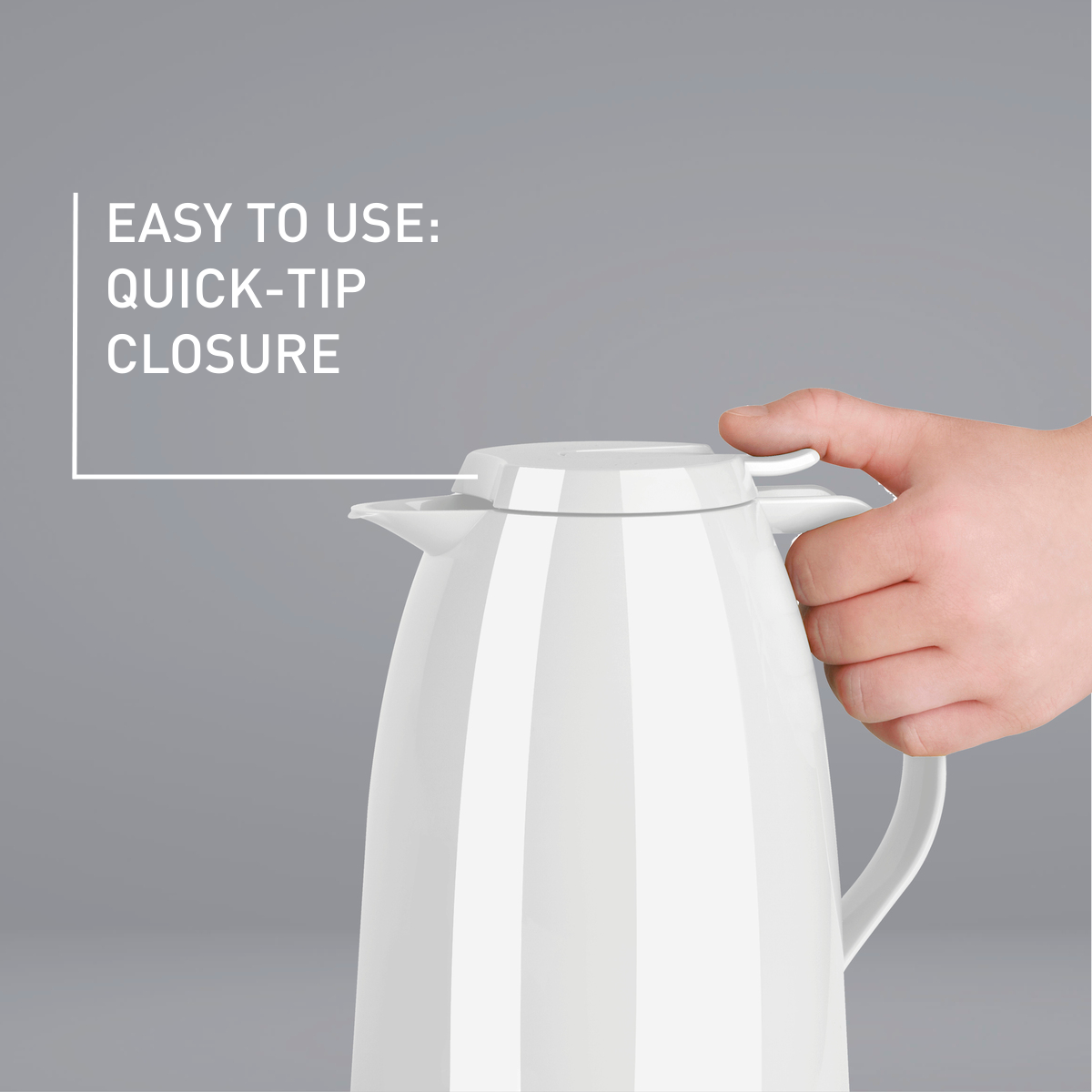 Carafe isotherme 1,5 L - Blanc haute brillance MAMBO