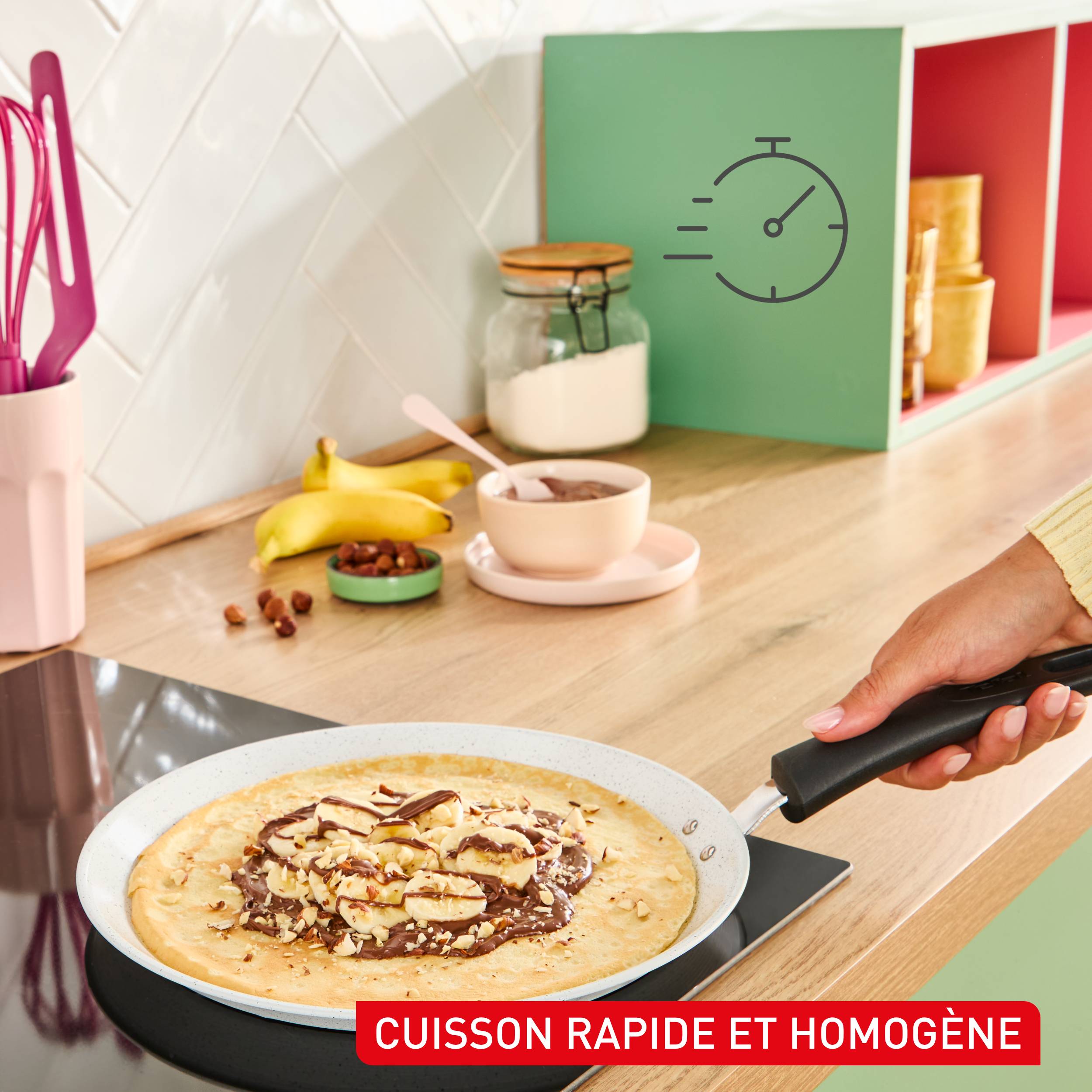 Chandeleur&nbsp;2026, Poêle à crêpes 28&nbsp;cm, Revêtement antiadhésif en céramique