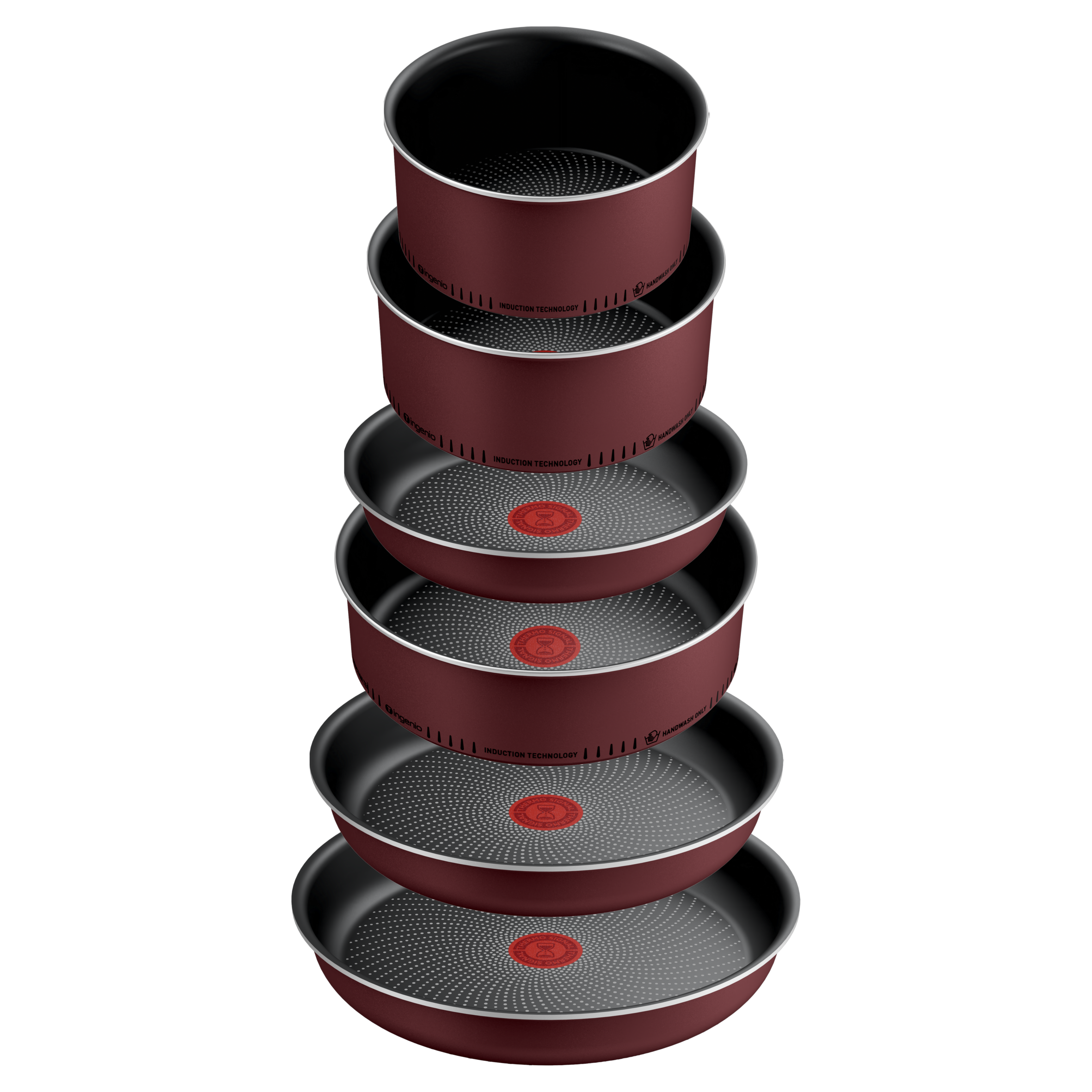 Ingenio Simply Cook, Antiadhésif, Batterie de cuisine 9 p, Induction, Légèreté