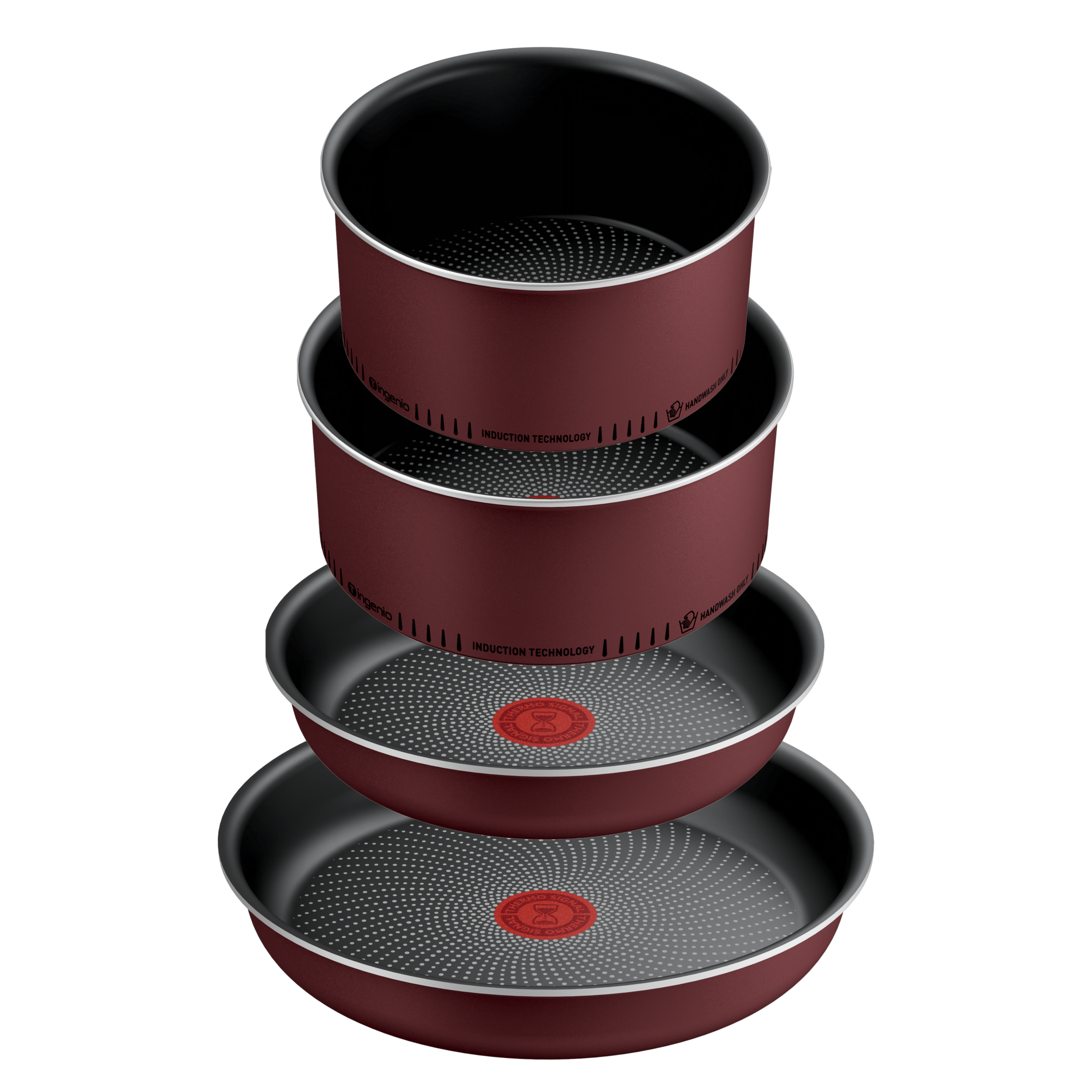 Ingenio Simply Cook, Antiadhésif, Batterie de cuisine 5&nbsp;p, Induction, Légèreté