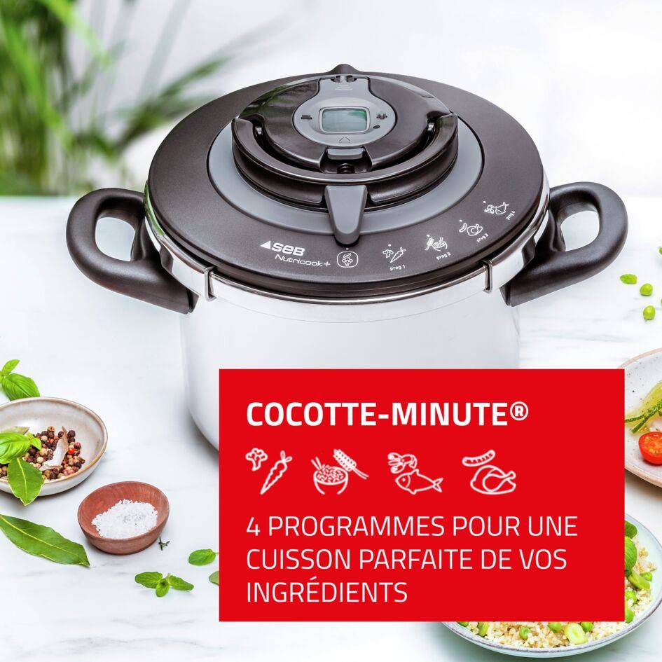 NUTRICOOK®+ Cocotte-minute® 8L inox induction