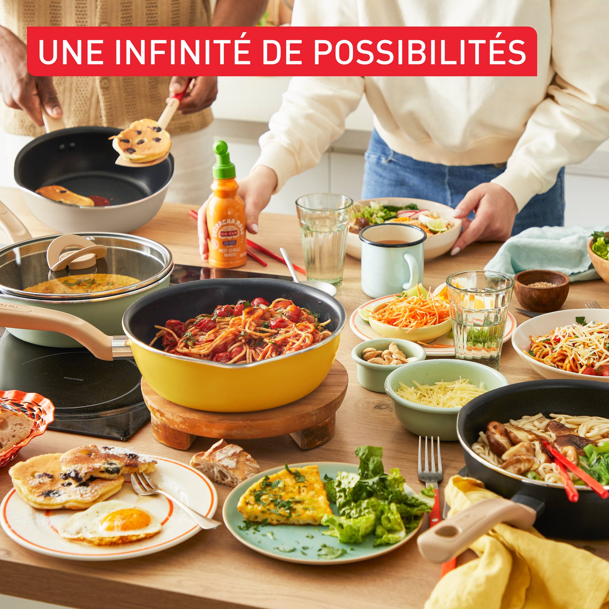 One Pick Pot, Poêle 22 cm, Polyvalence, Revêtement antiadhésif résistant