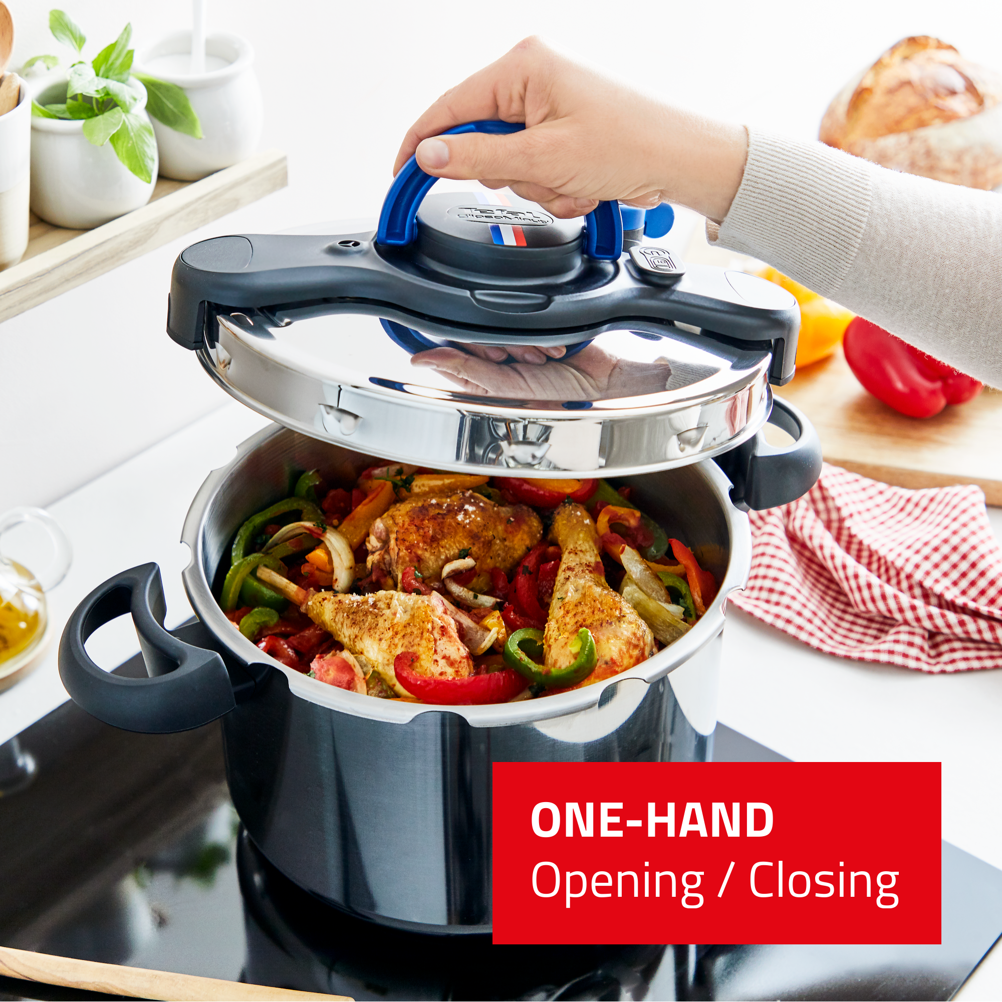 CLIPSOMINUT EASY Cocotte-minute® 9L French Cocotte Induction + livre de 100 recettes