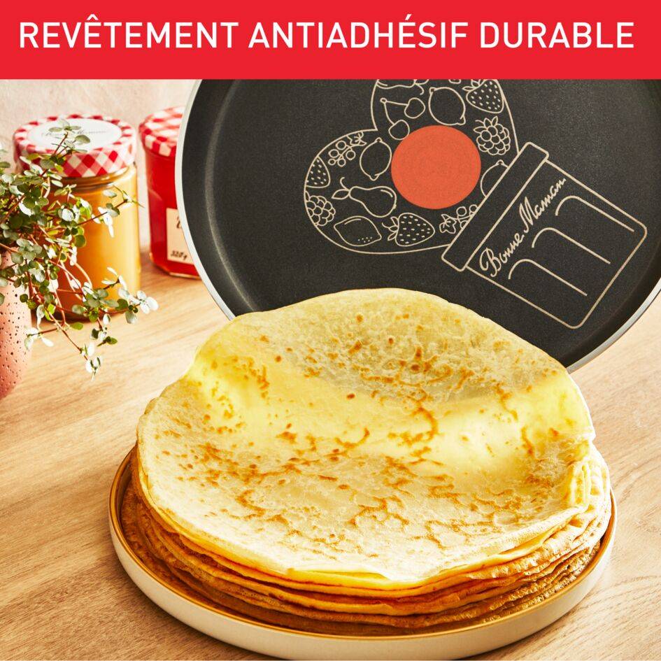 Tefal & Bonne Maman Poêle à crêpes cœur Chandeleur