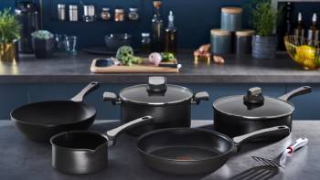 Magefesa Pfanne 24 Cm Schwarz - Emaillierter Stahl, Induktionsgeeignet & Mit Antihaftbeschichtung, Made In Spain