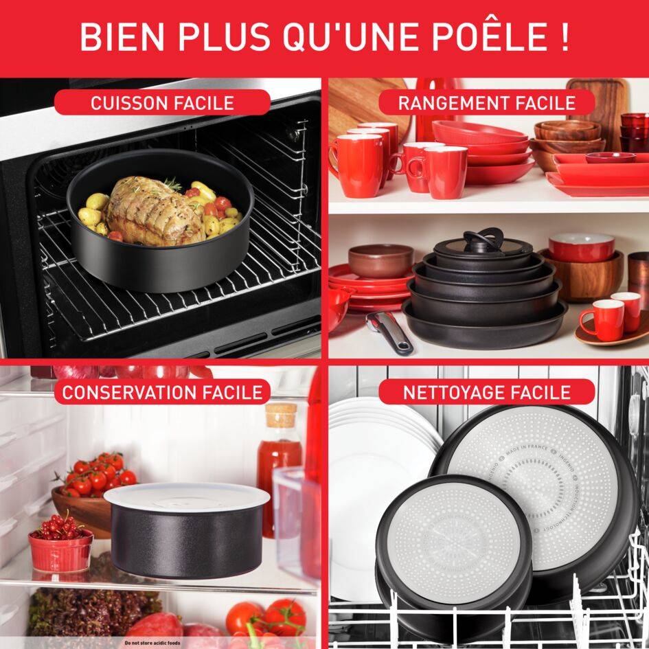 Ingenio Unlimited, Antiadhésif, Batterie de cuisine 13 pièces, Induction