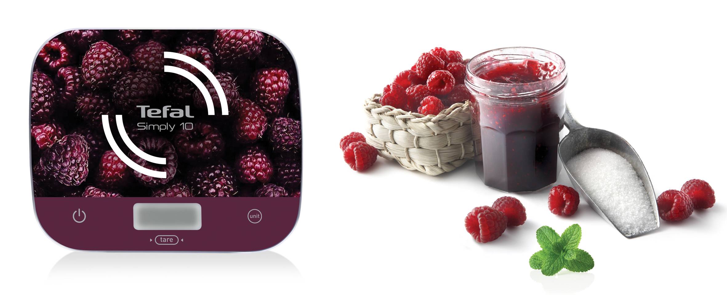 SIMPLY Framboise Balance de cuisine 10 kg