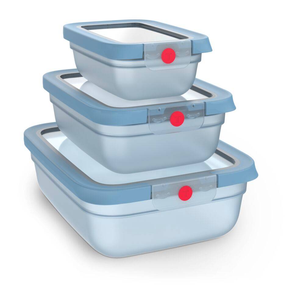 oneClick, Lot de boîtes de conservation, Compactes, Hermétiques