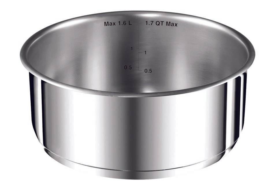 Ingenio Préférence, Lot 3 pcs, 2 casseroles + 1 poignée amovible, Inox, Induction