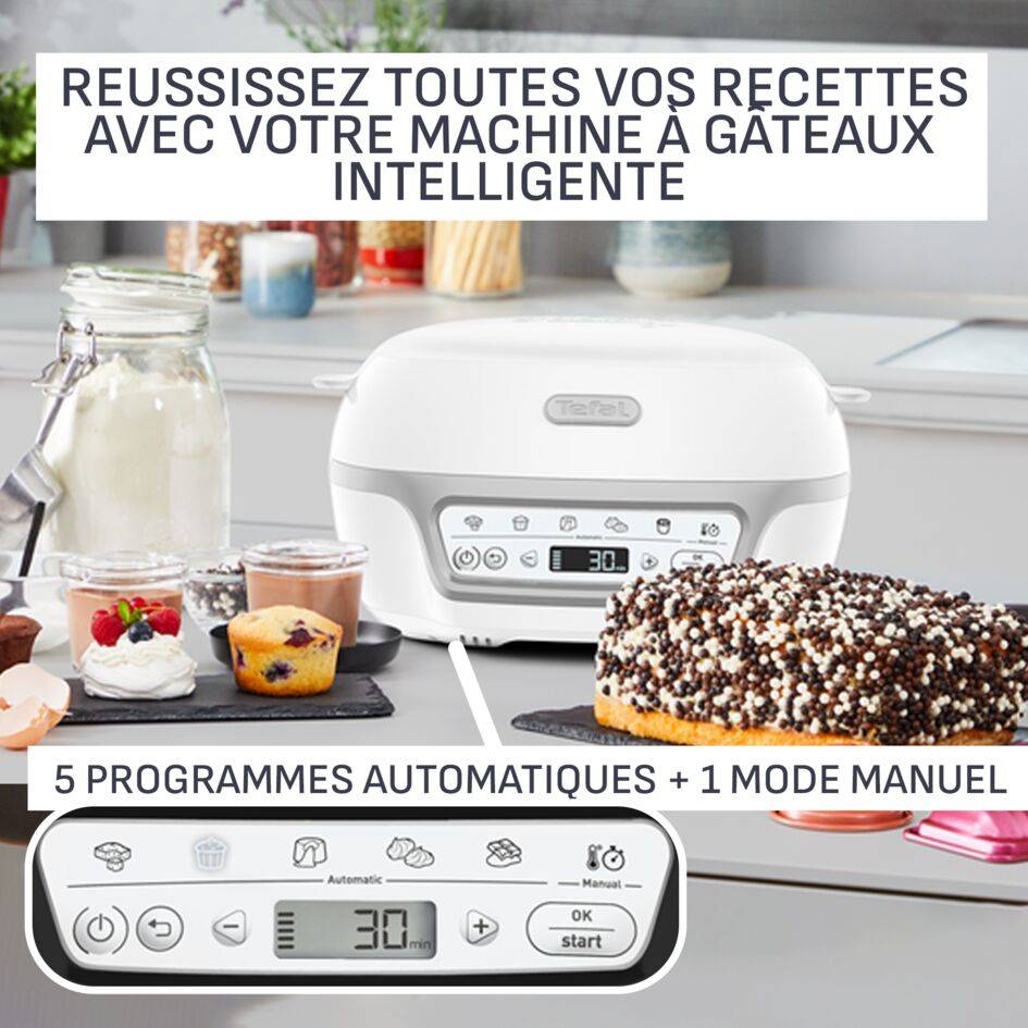 Cake Factory Délices, Four à gâteaux, 5 programmes, mode manuel, moules muffins, cakes, madeleines, verrines