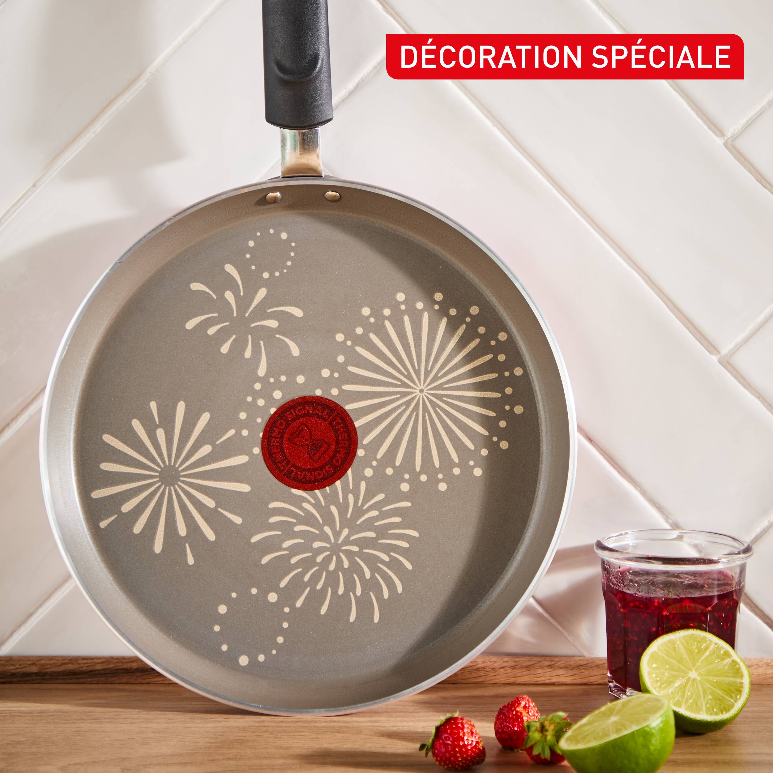 Chandeleur&nbsp;2026, Poêle à crêpes 28&nbsp;cm, Décoration spéciale, Revêtement antiadhésif