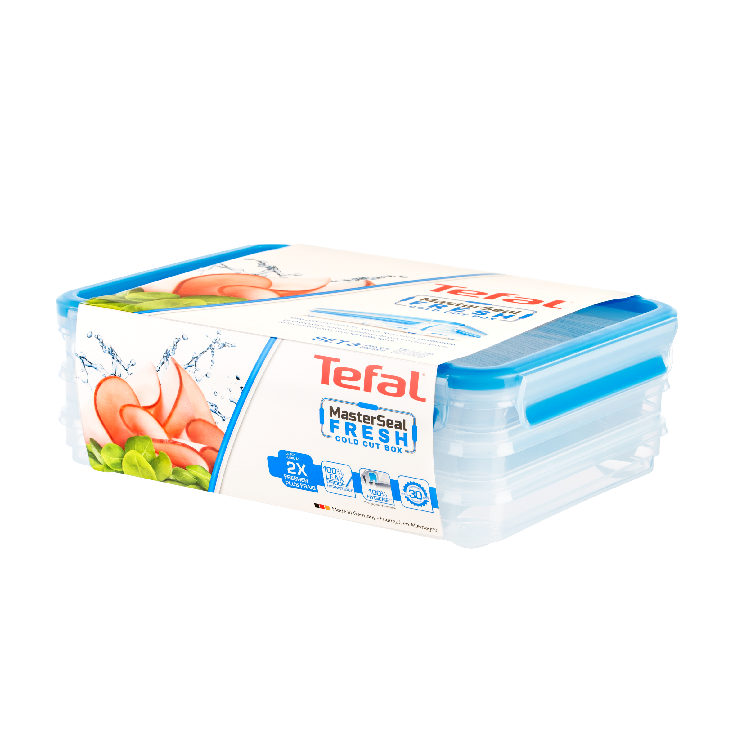 Boîte de conservation alimentaire - Lot 3x1 L - Bleu MASTERSEAL FRESH