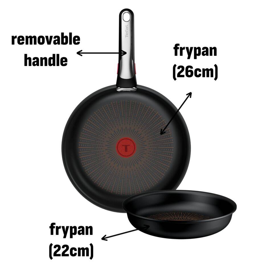 Ingenio Excellence+, Batterie de cuisine 3&nbsp;pièces, Empilable, Revêtement antiadhésif