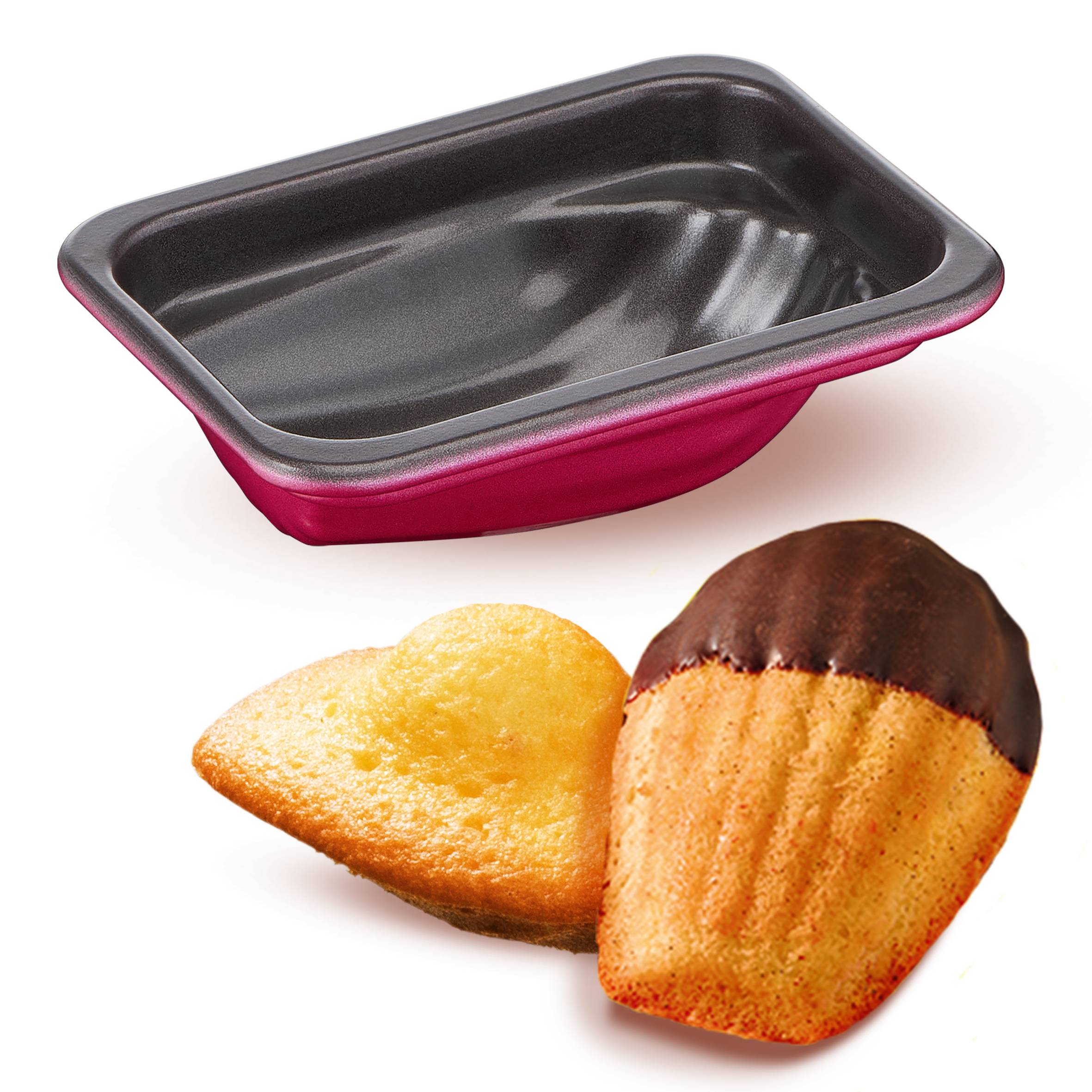 Creabake 3 moules à madeleines 8,3 x 6,5cm