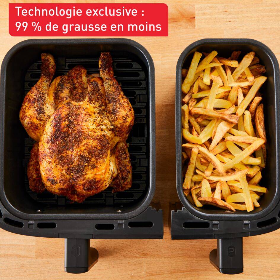 Dual Easy Fry & Grill, Air fryer double tiroir, 8.3L, Jusqu'à 8 personnes