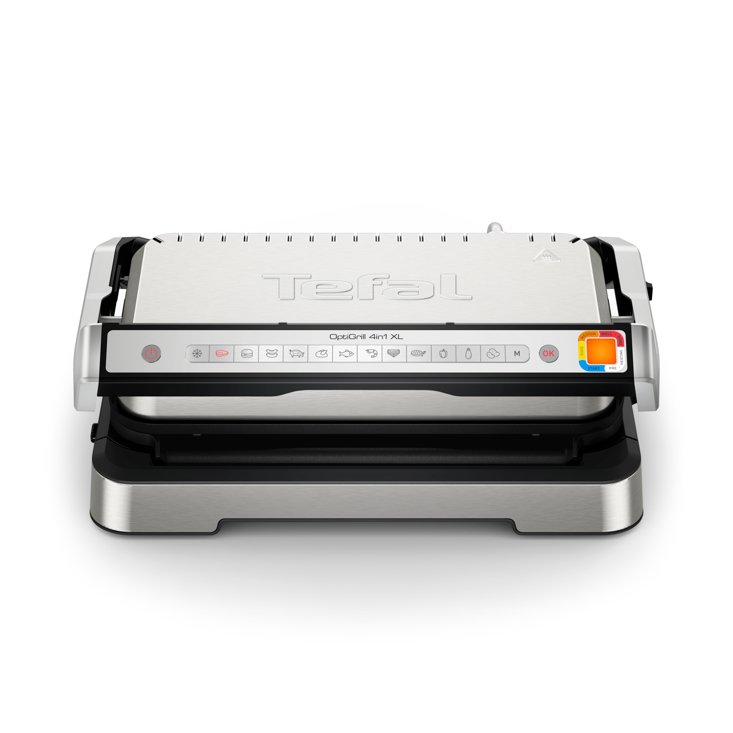 Optigrill 4 en 1 XL, grill intelligent, fonctions bbq, four et repas complet, 12 programmes, mode manuel, ouverture 180°, XL 8 personnes