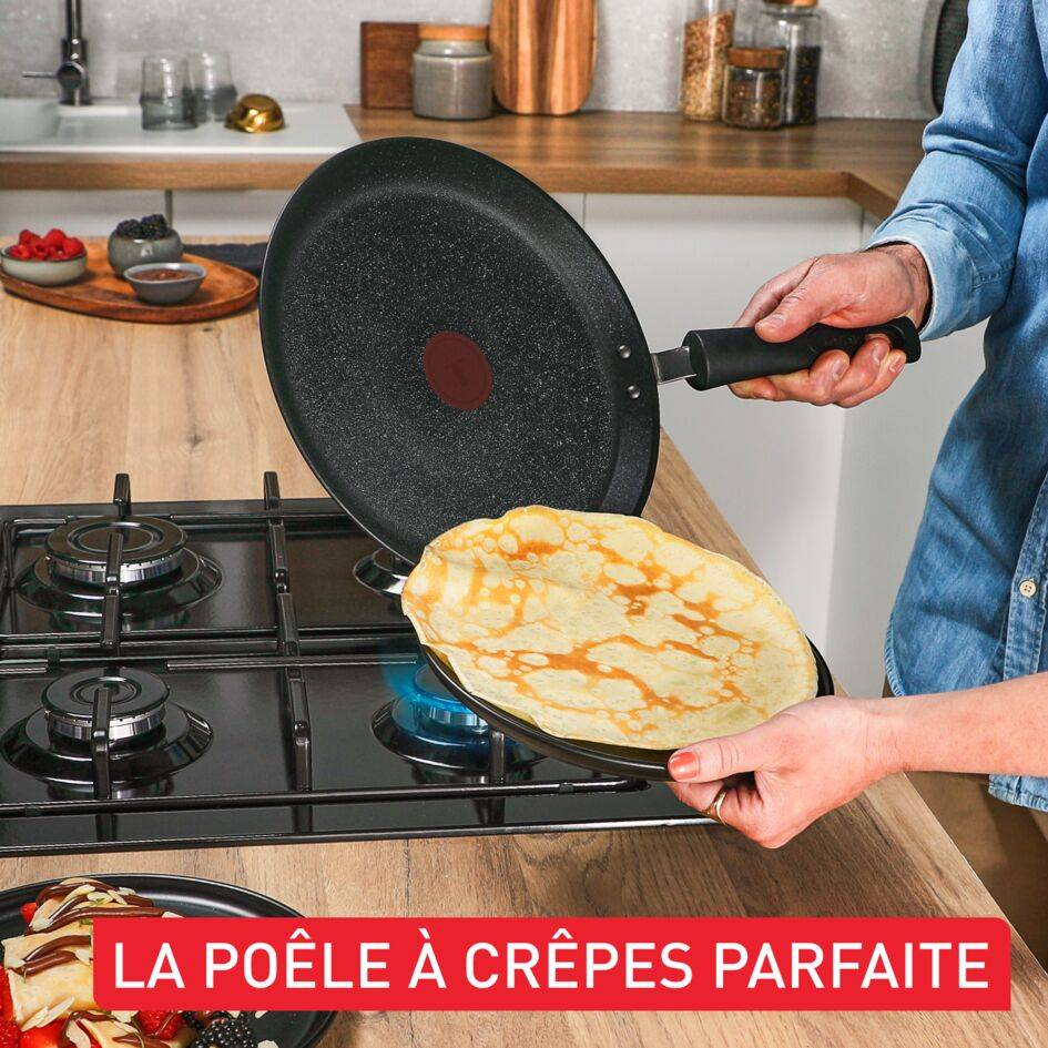 Expertise+, Poêle à pancake 25&nbsp;cm, Revêtement antiadhésif haute performance, Induction