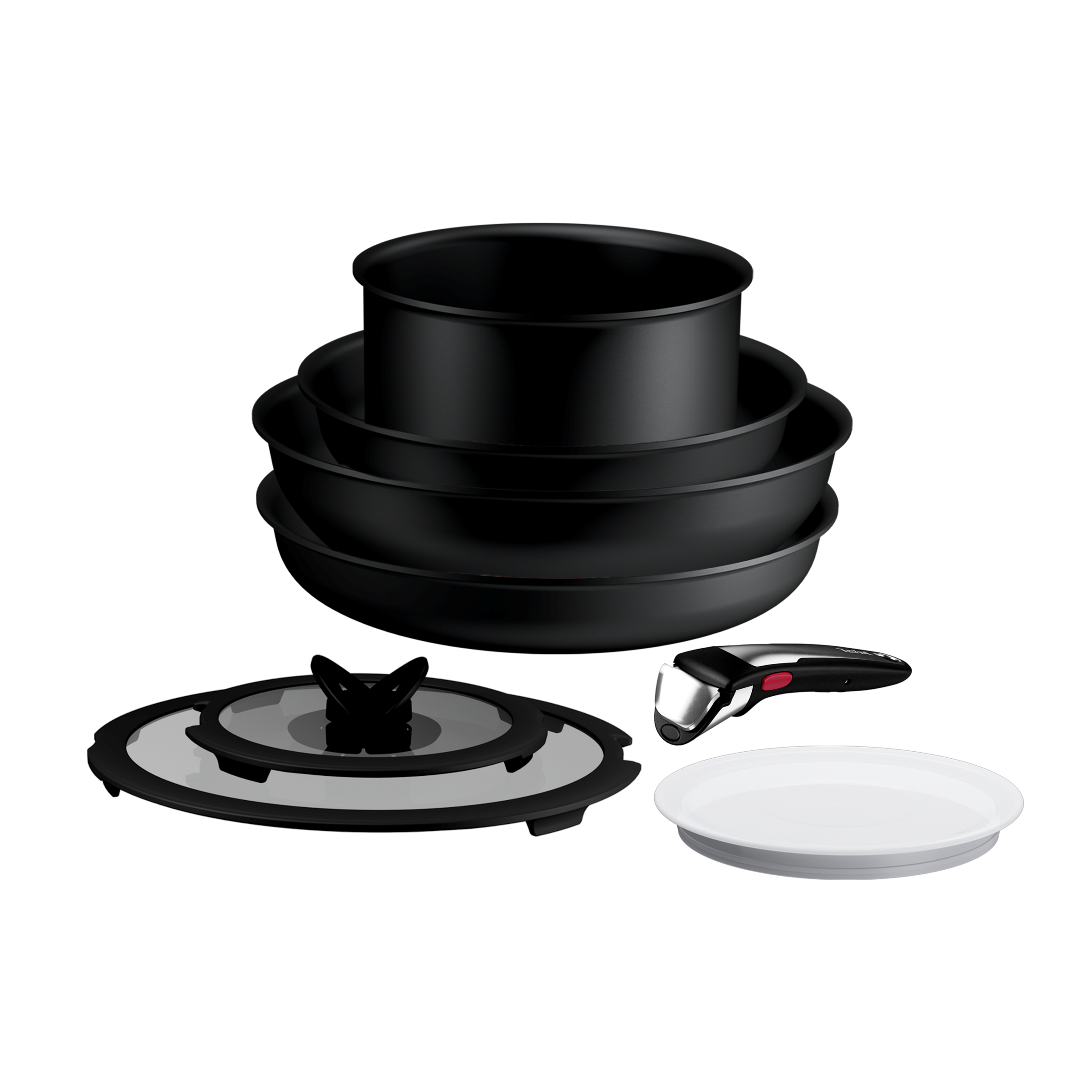 Ingenio Excellence+, Batterie de cuisine 8&nbsp;pièces, Empilable, Revêtement antiadhésif