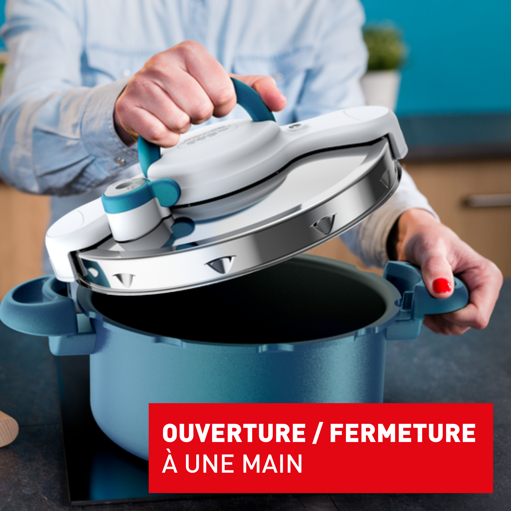 CLIPSOMINUT'® DUO 5L Cocotte-minute® Bleu Boréal