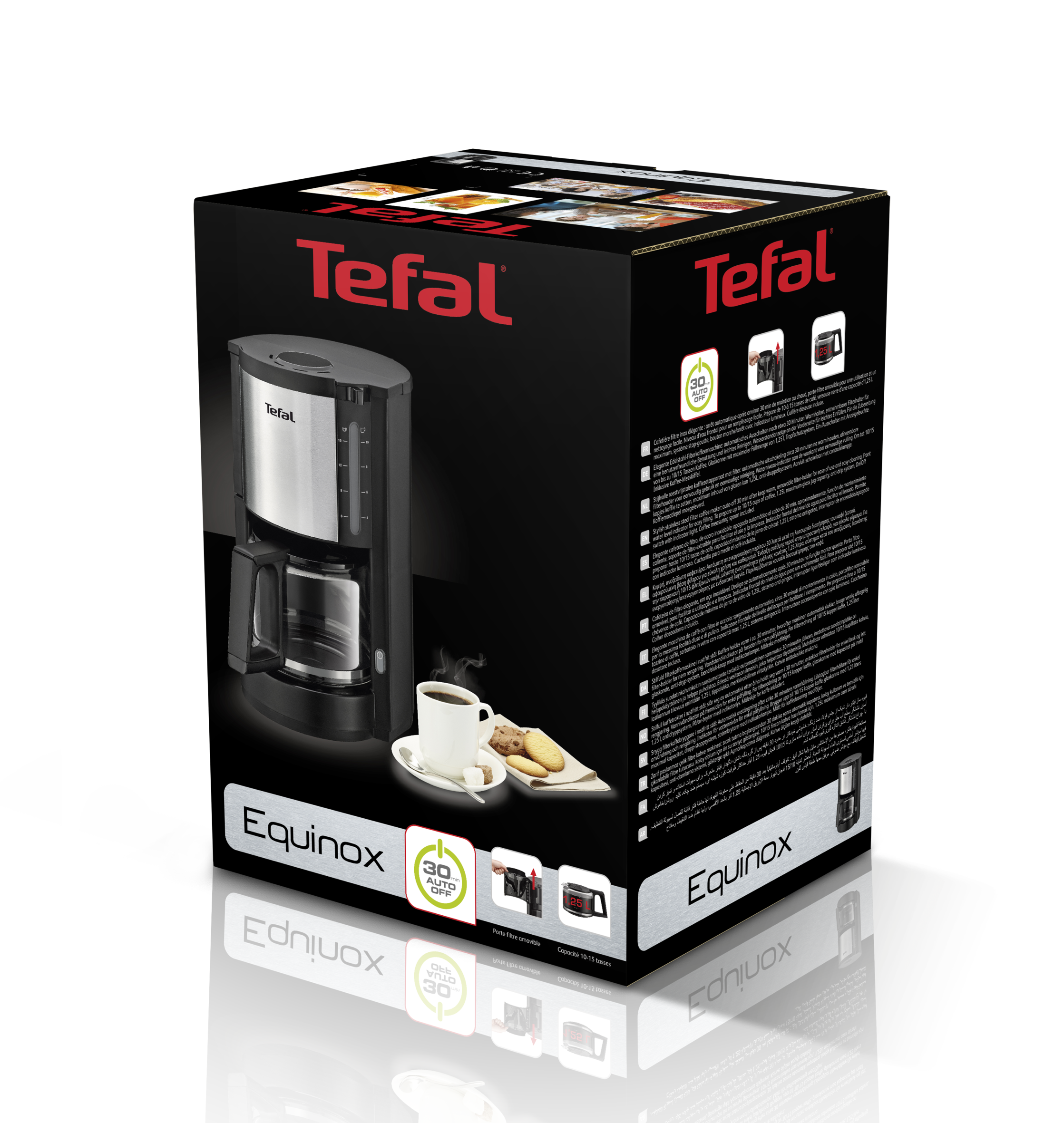 EQUINOX NOIR INOX 10/15 TASSES