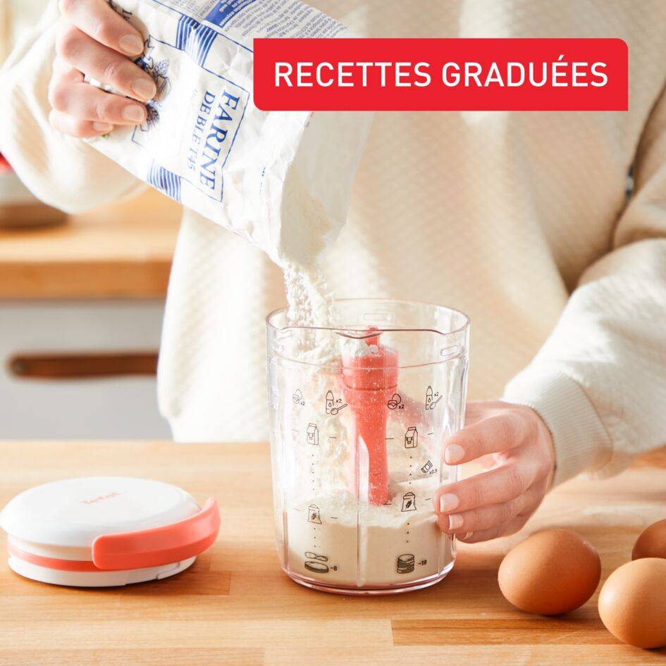 Tefal Crêpes Express, Mélangeur pâte à crêpes, Pâte parfaite en 2 minutes