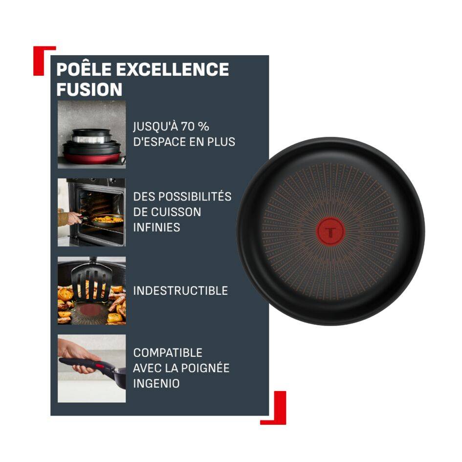 INGENIO EXCELLENCE+ Fusion, Sauteuse, Empilable, Revêtement antiadhésif, Induction