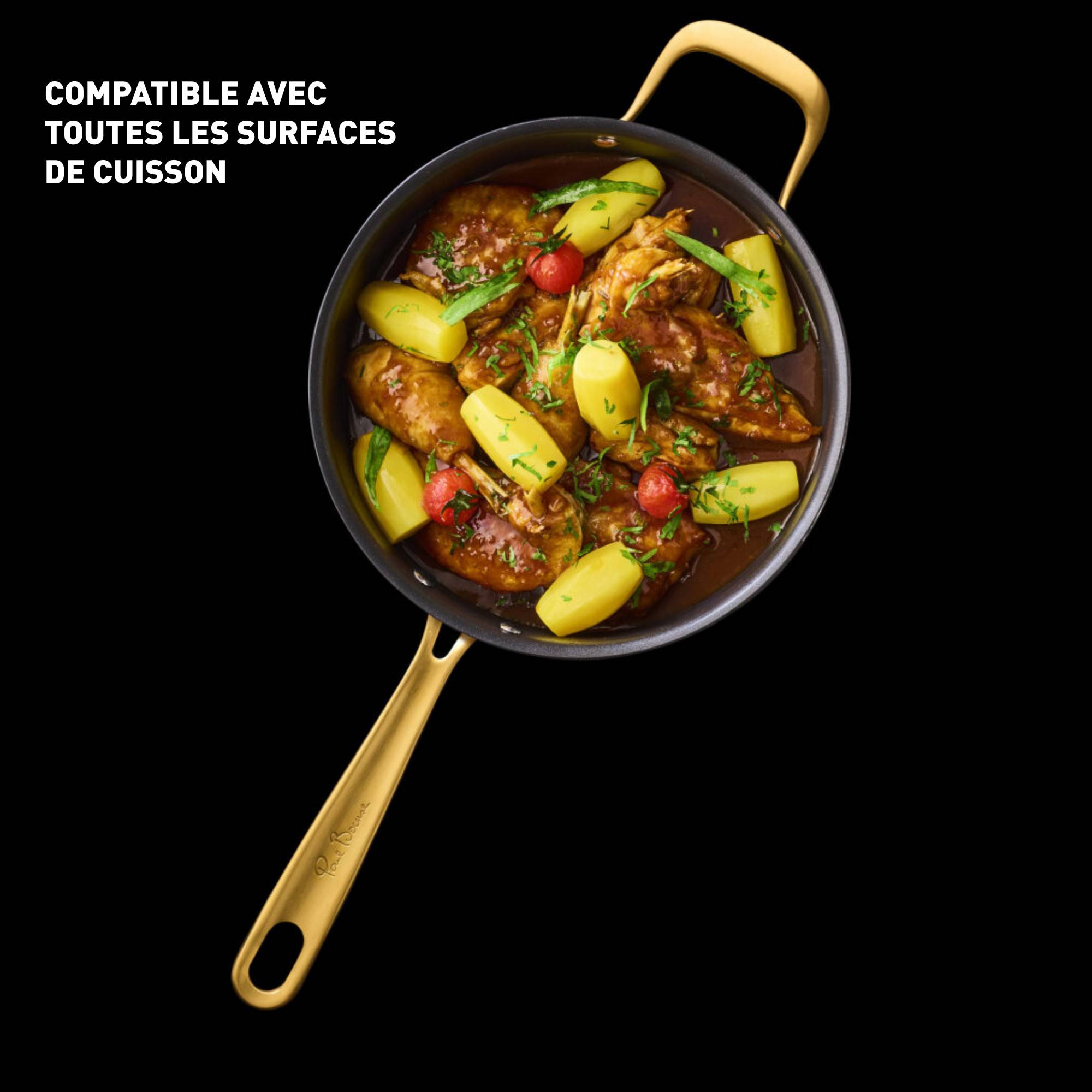 Tefal x Bocuse, Sauteuse antiadhésive 26 cm avec couvercle