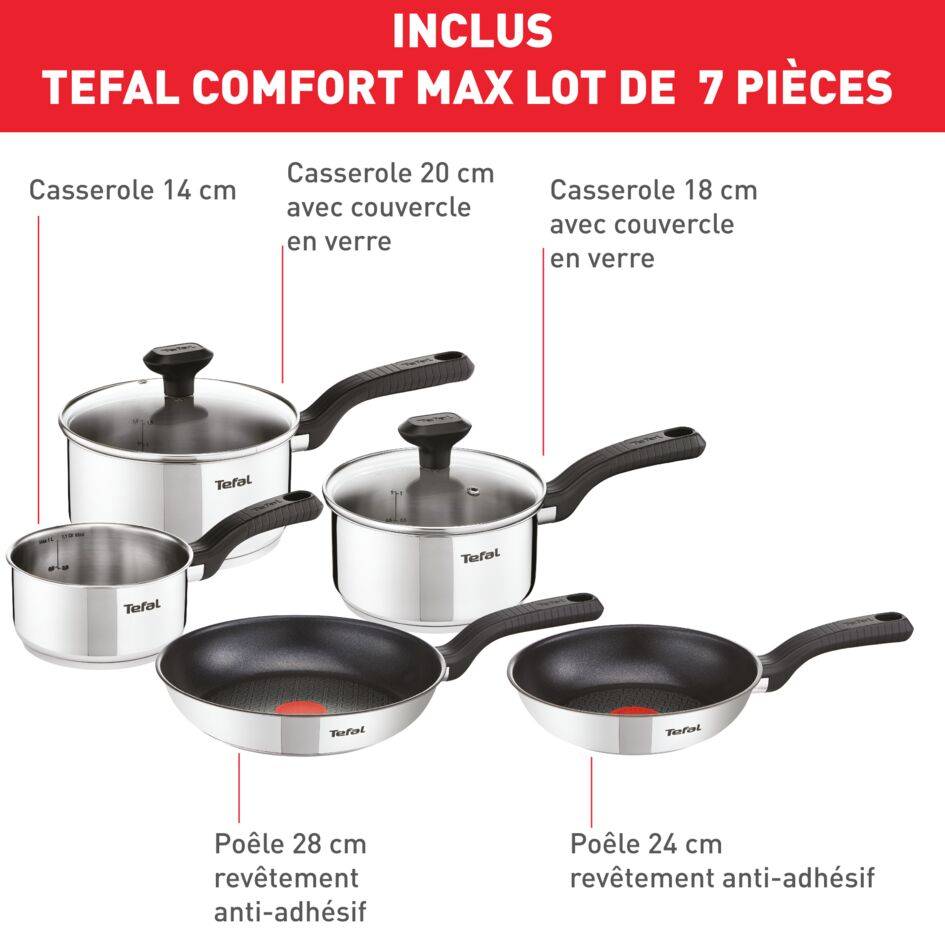 COMFORT MAX Batterie de cuisine 7 pièces 
