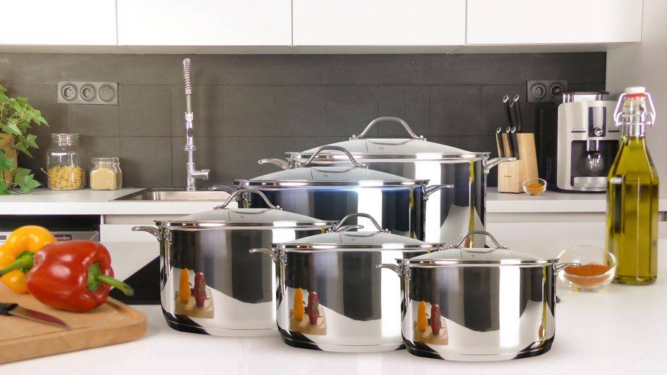 Intuition, Inox, Batterie de cuisine 7 p, Induction