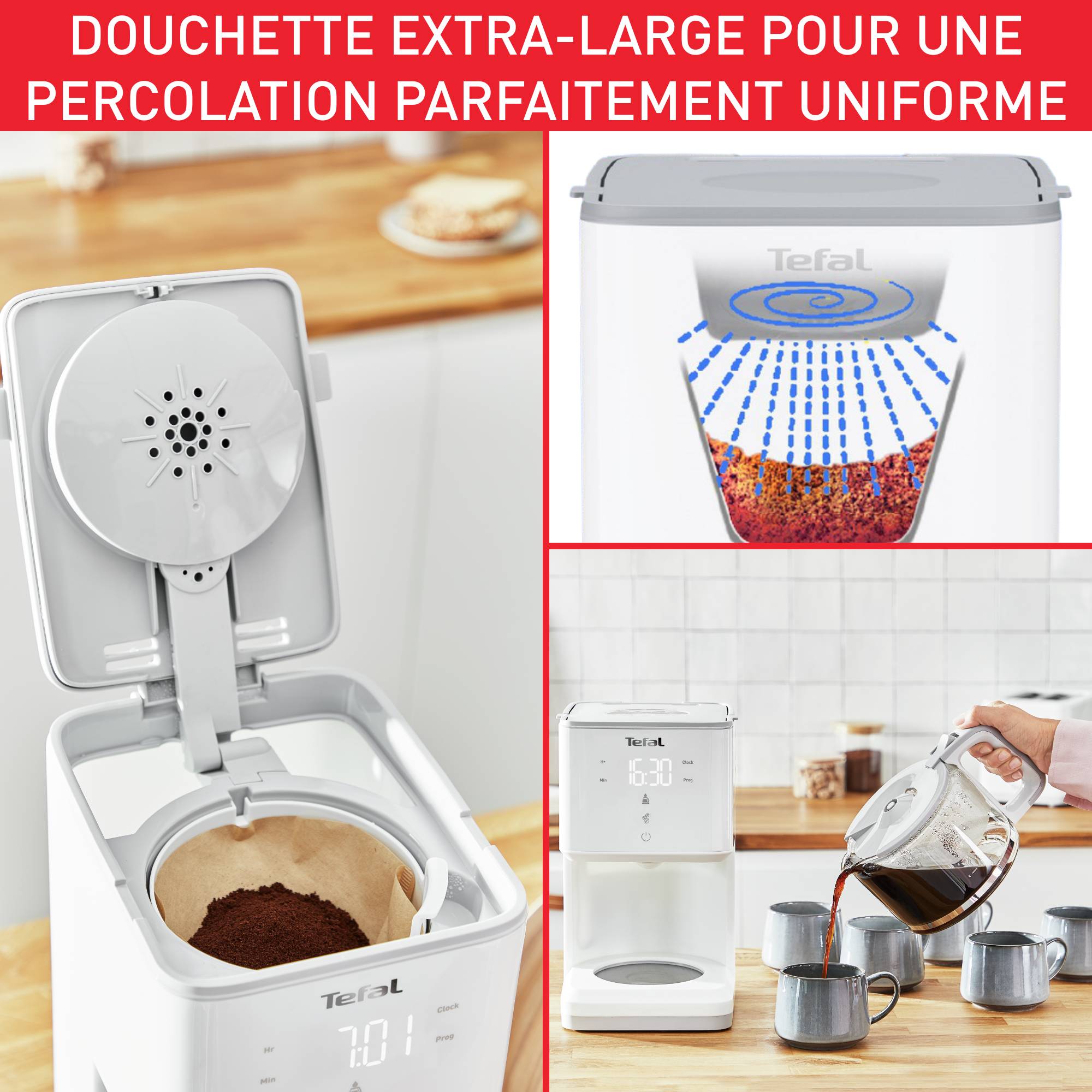 Sense, Cafetière filtre programmable, 1.25 L, 10 à 15 tasses, Arrêt automatique