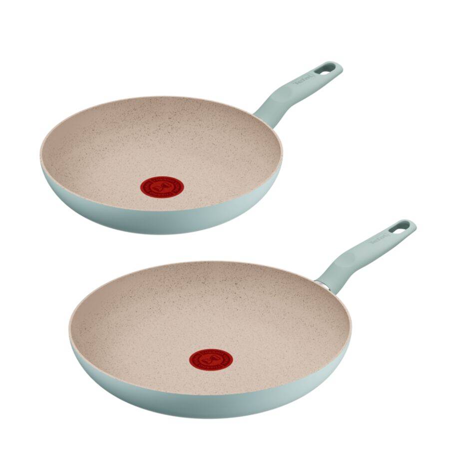 Harmony, Set de 2 poêles 24/28 cm, Eucalyptus, Revêtement antiadhésif Mineralia+