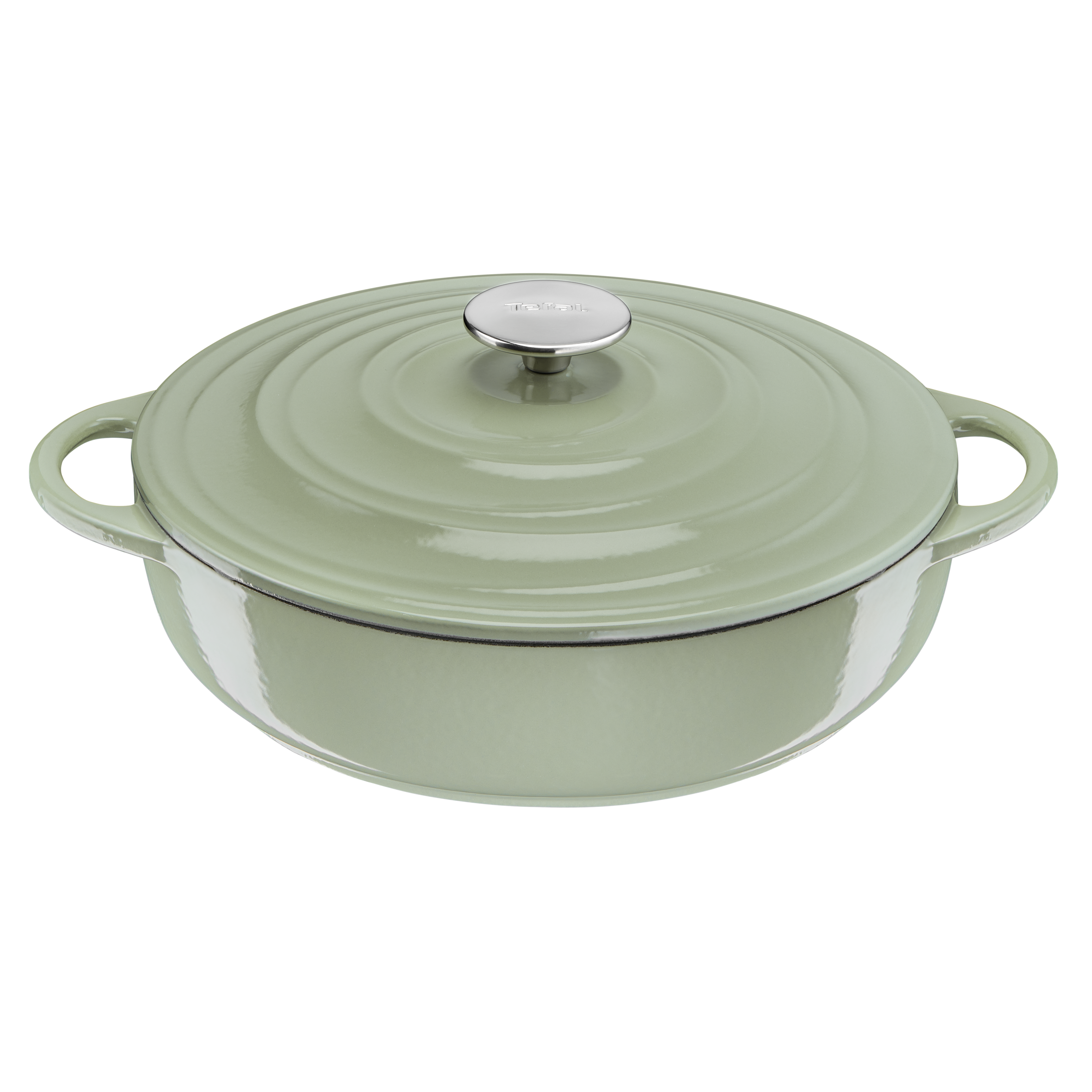 LOV, Sauteuse en fonte 28 cm, Induction, Four, Éco-conçue, Vert Lichen