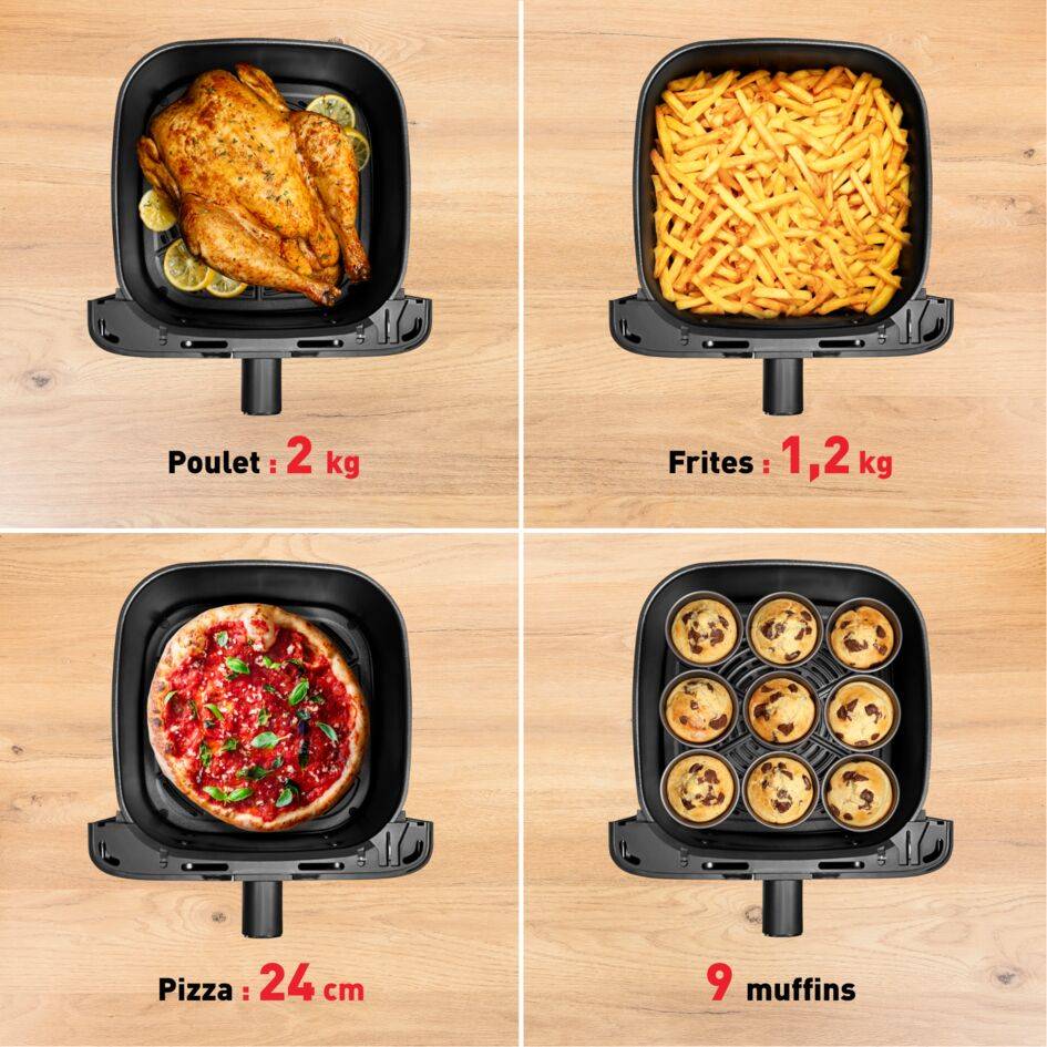 Easy Fry Mega, Air fryer mono tiroir, 7.5L, Jusqu'à 8 personnes